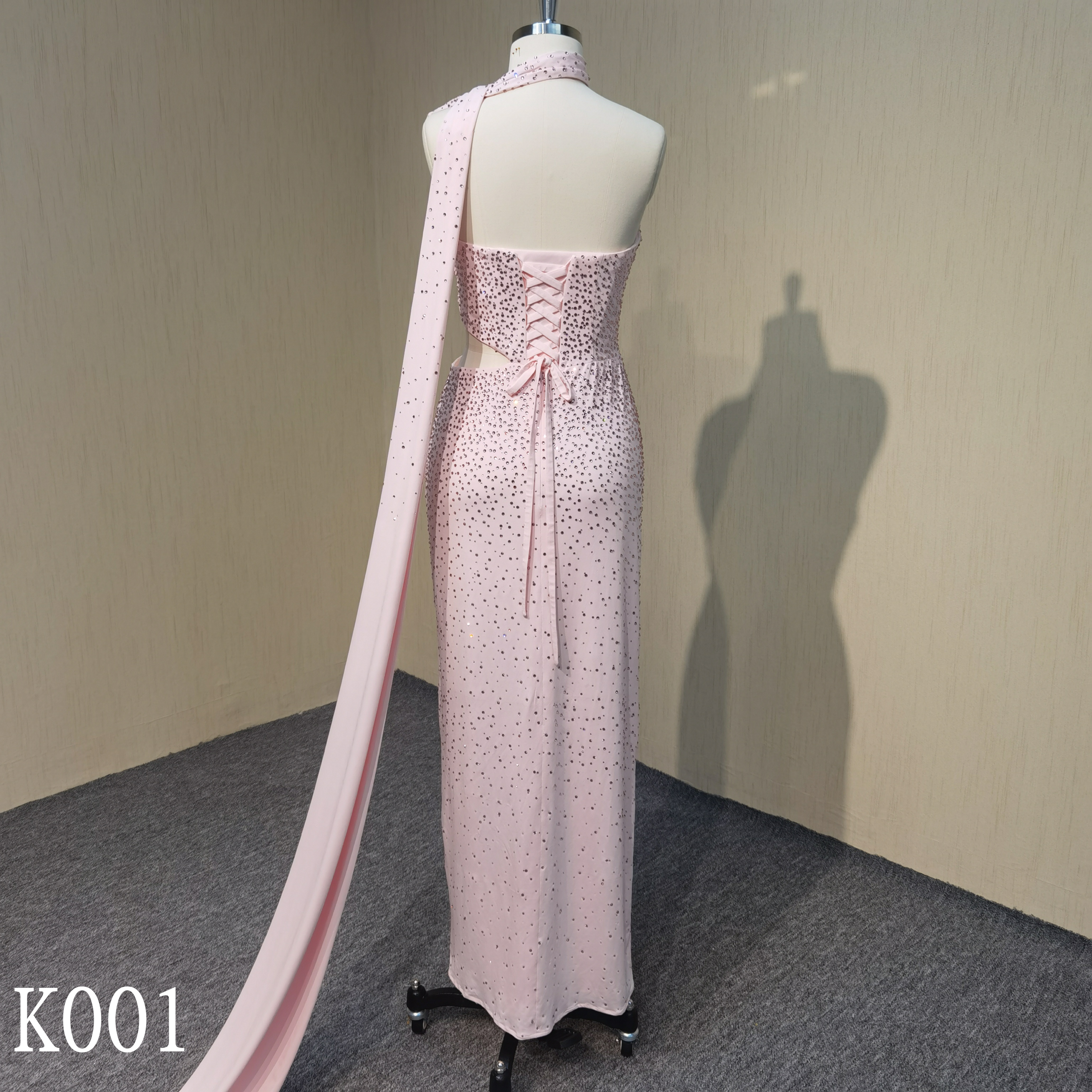 K001 Evening dress with diamond made in China