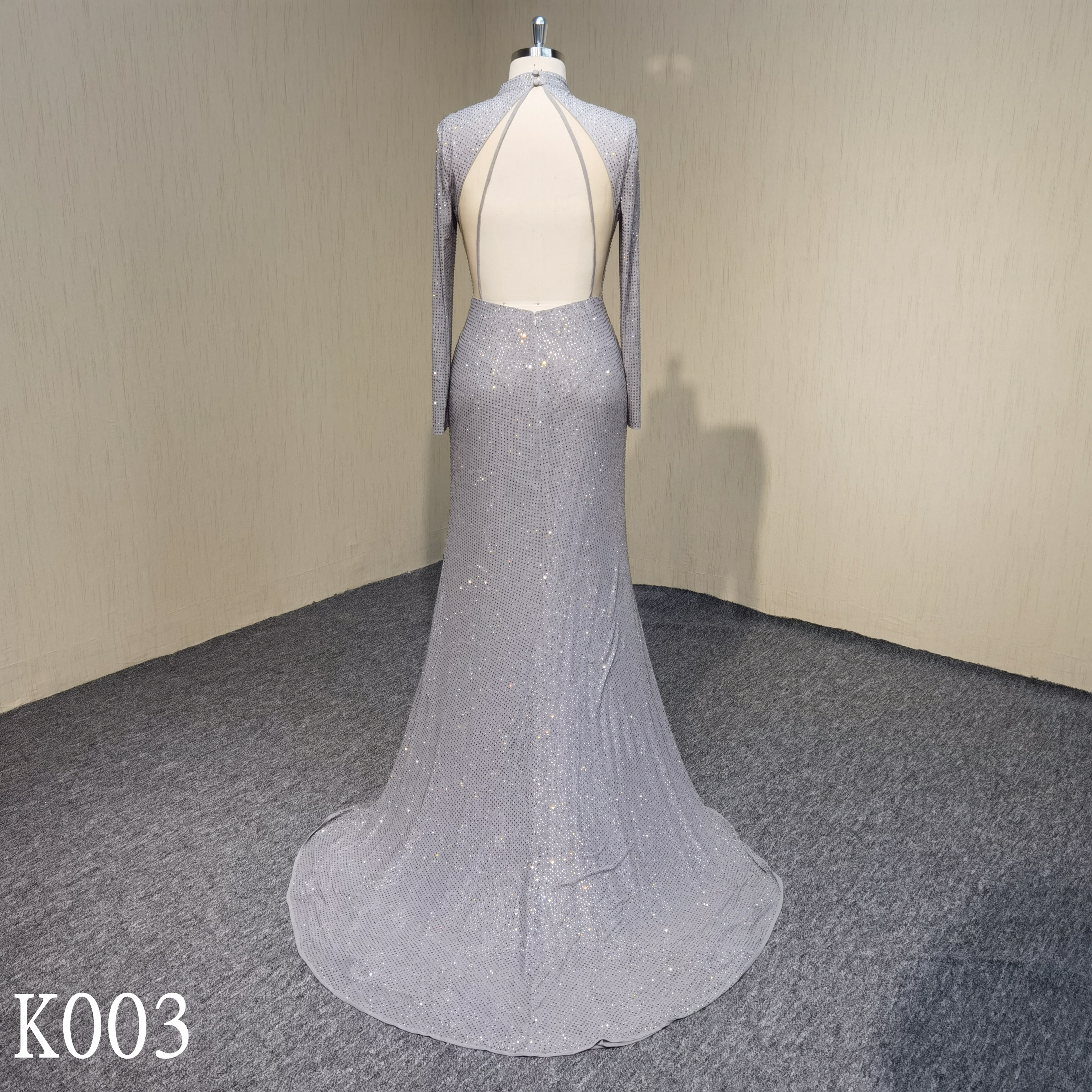 K003 Evening dress with diamond made in China