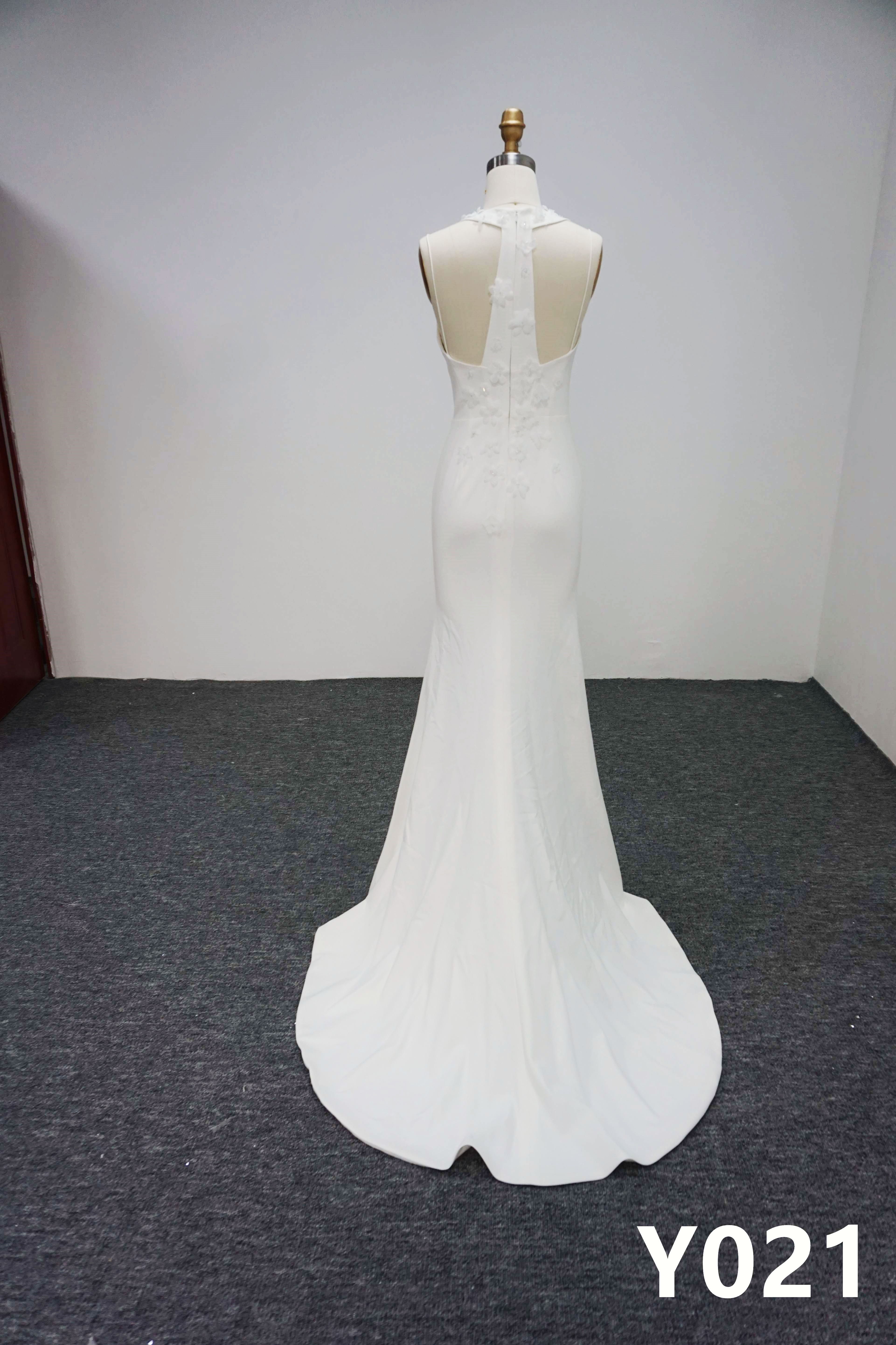 Y021 3D Floral Mermaid Bridal Gowns