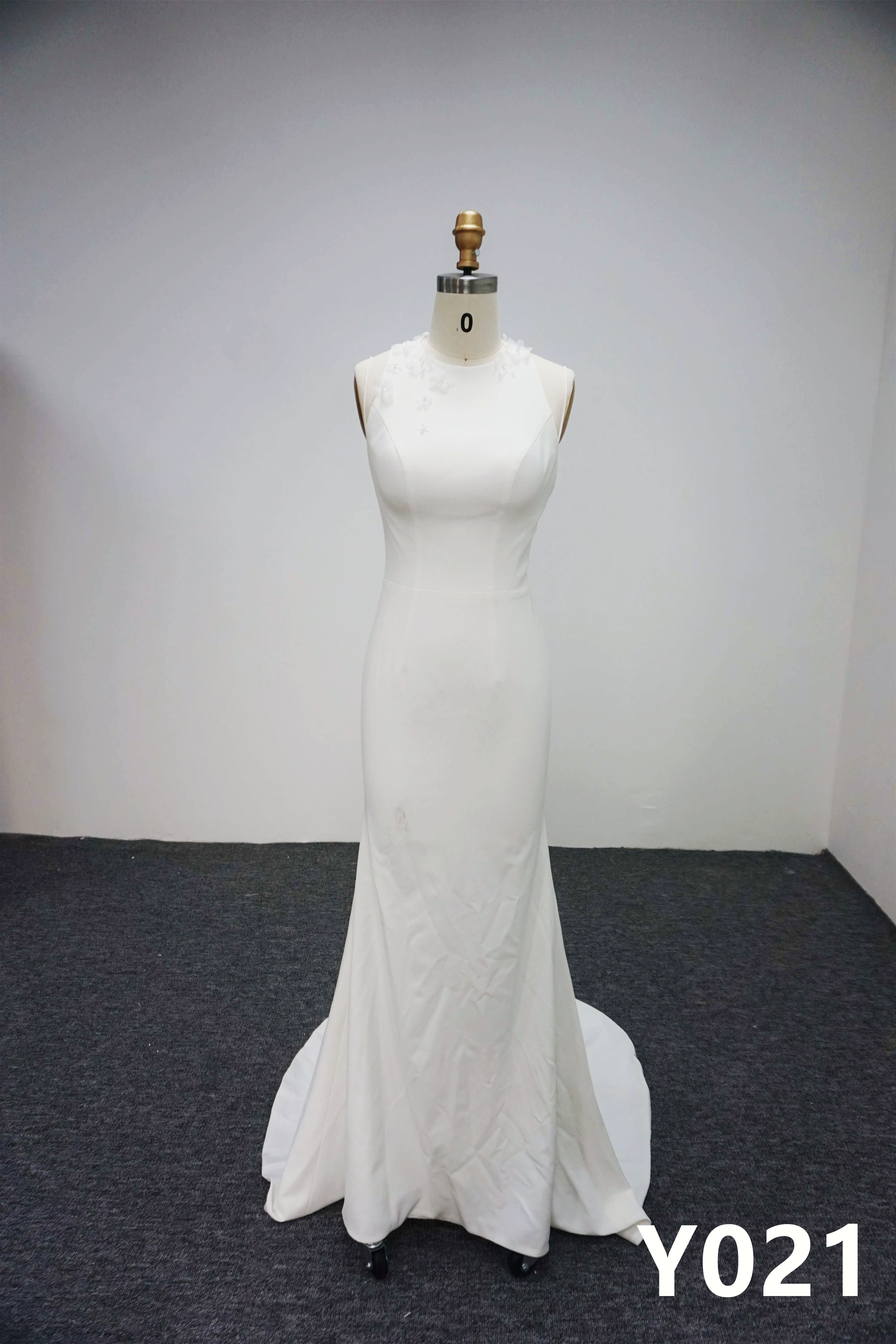Y021 3D Floral Mermaid Bridal Gowns