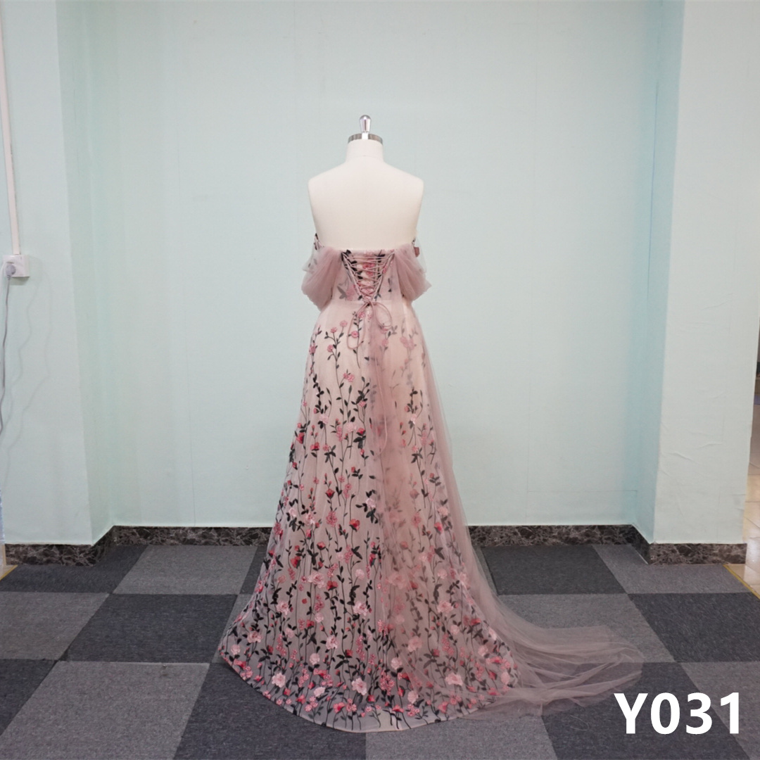 Y031 A-Line Evening Dress Colorful Floral Bridesmaid Dresses