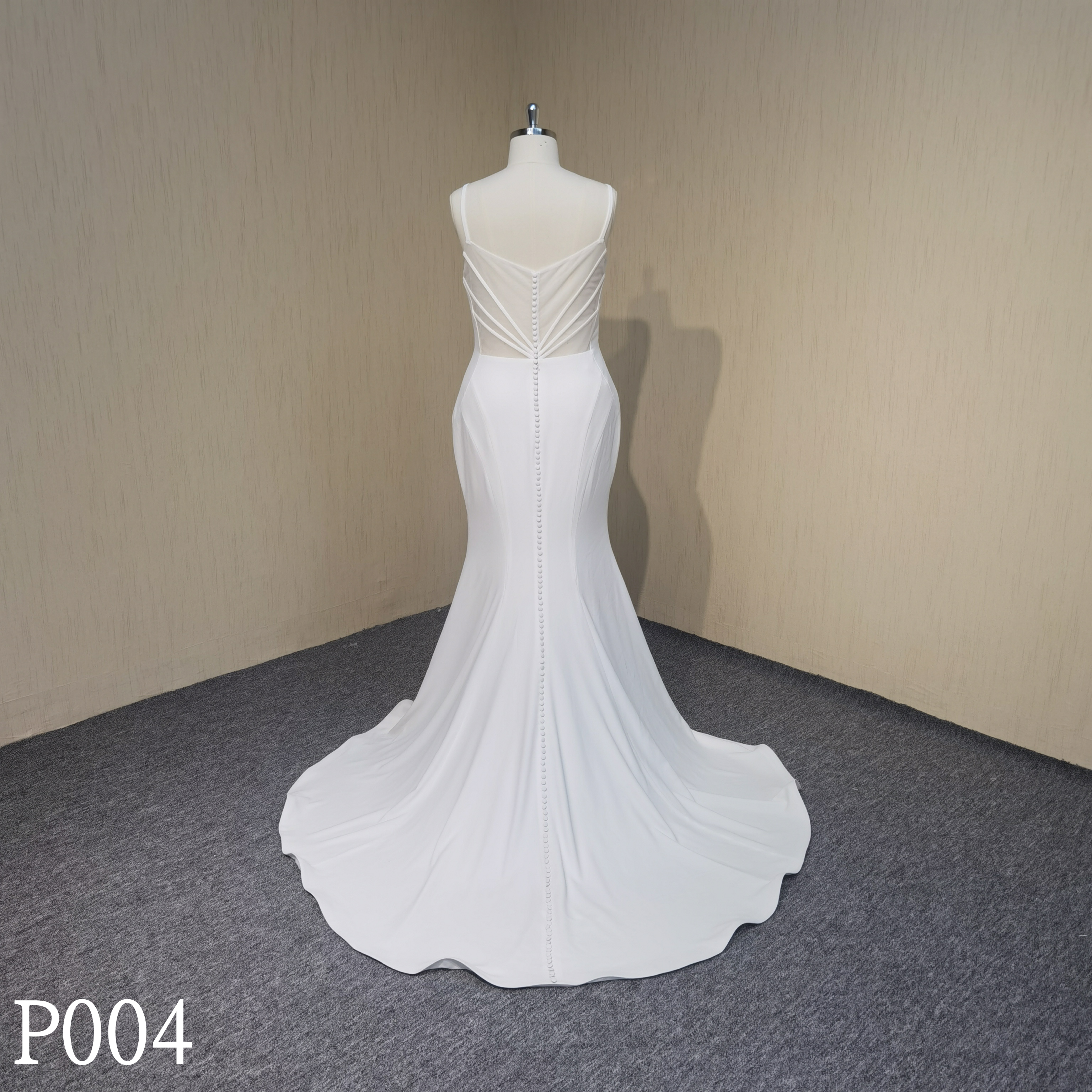P004 Wedding dress with Pleat Popular Wedding Bridal made in china