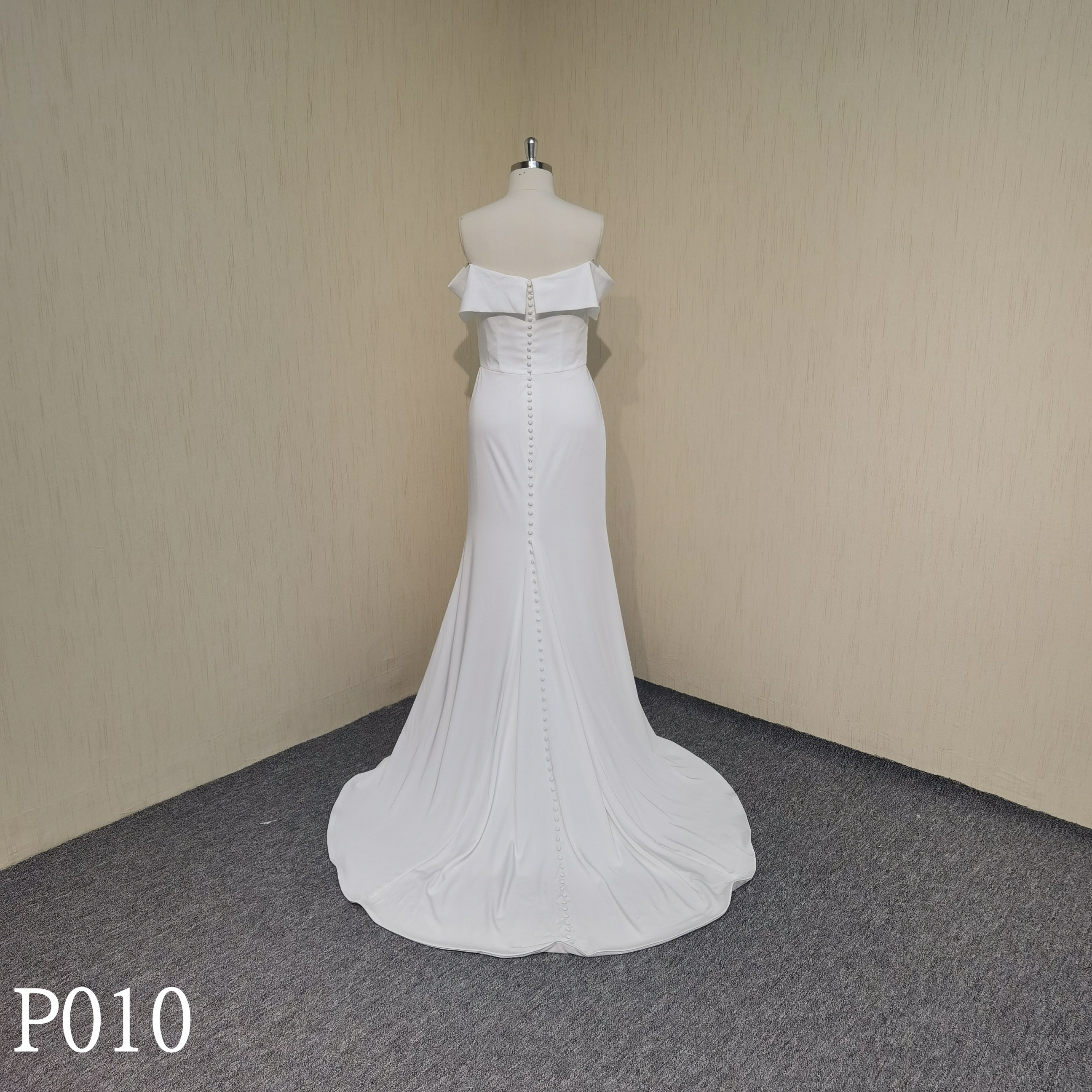 P010 Wedding dress with pleat Mermaid Wedding Bridal made in china