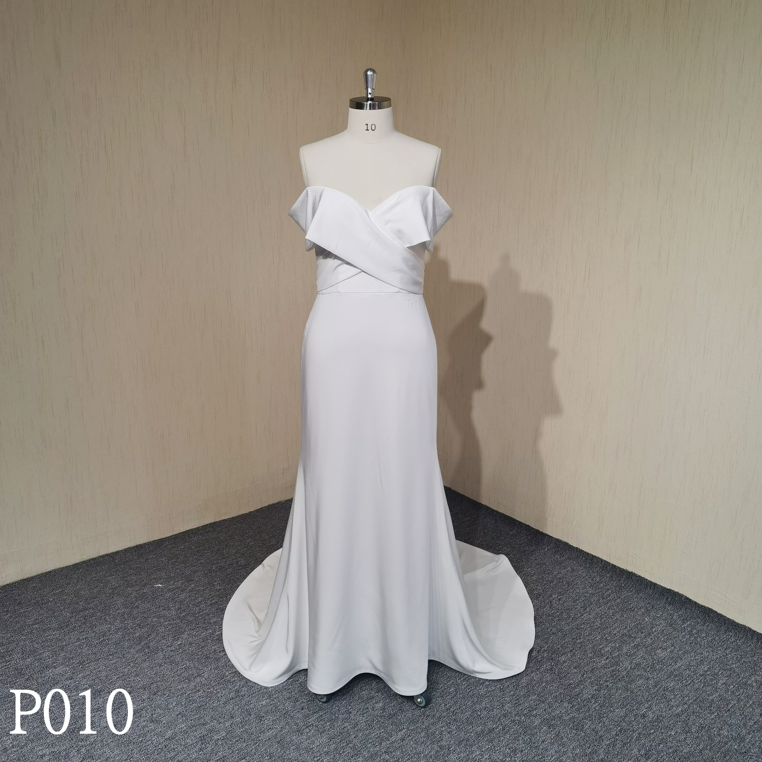 P010 Wedding dress with pleat Mermaid Wedding Bridal made in china