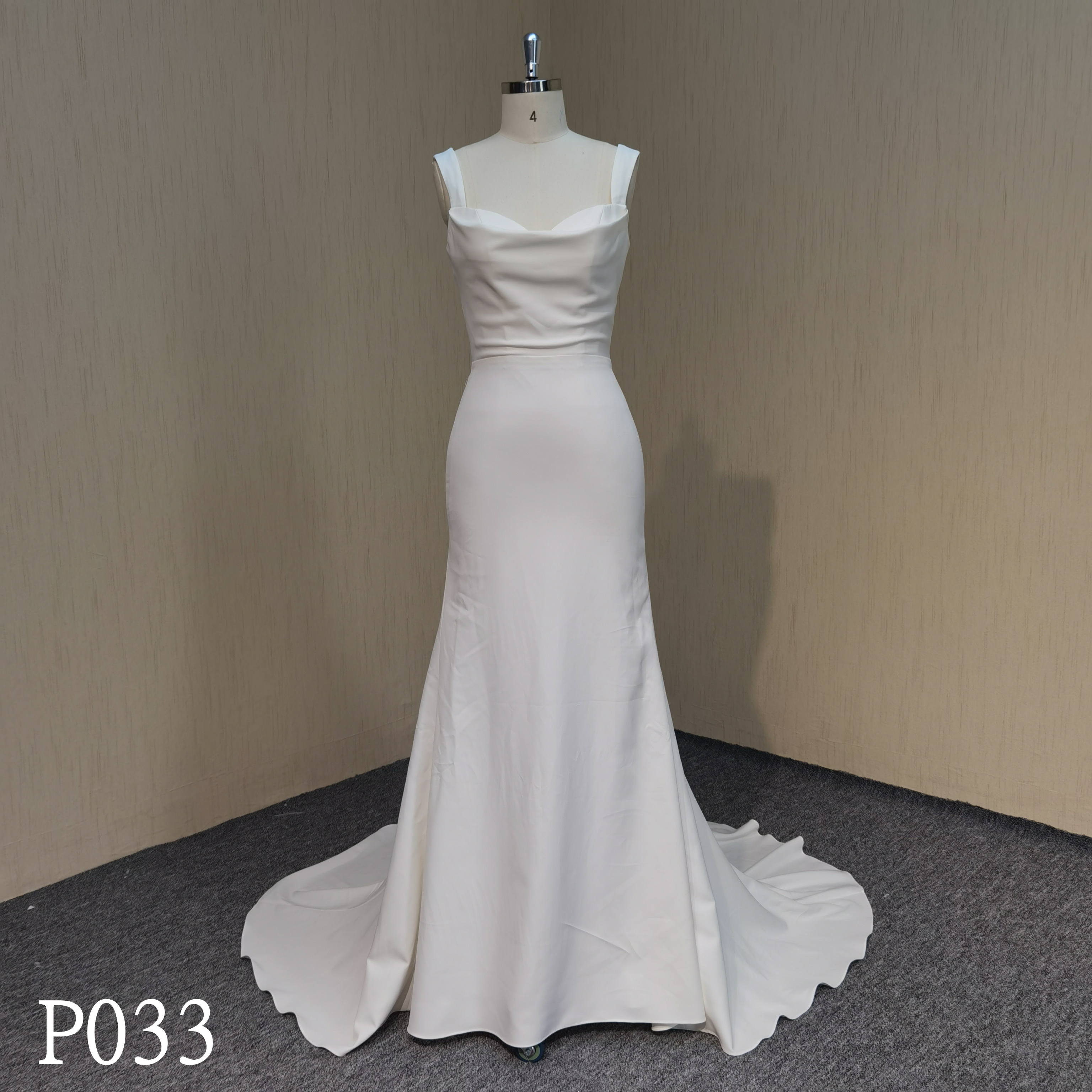 P033 Sweetheart Neckline Backless Mermaid Wedding Dresses Made in China