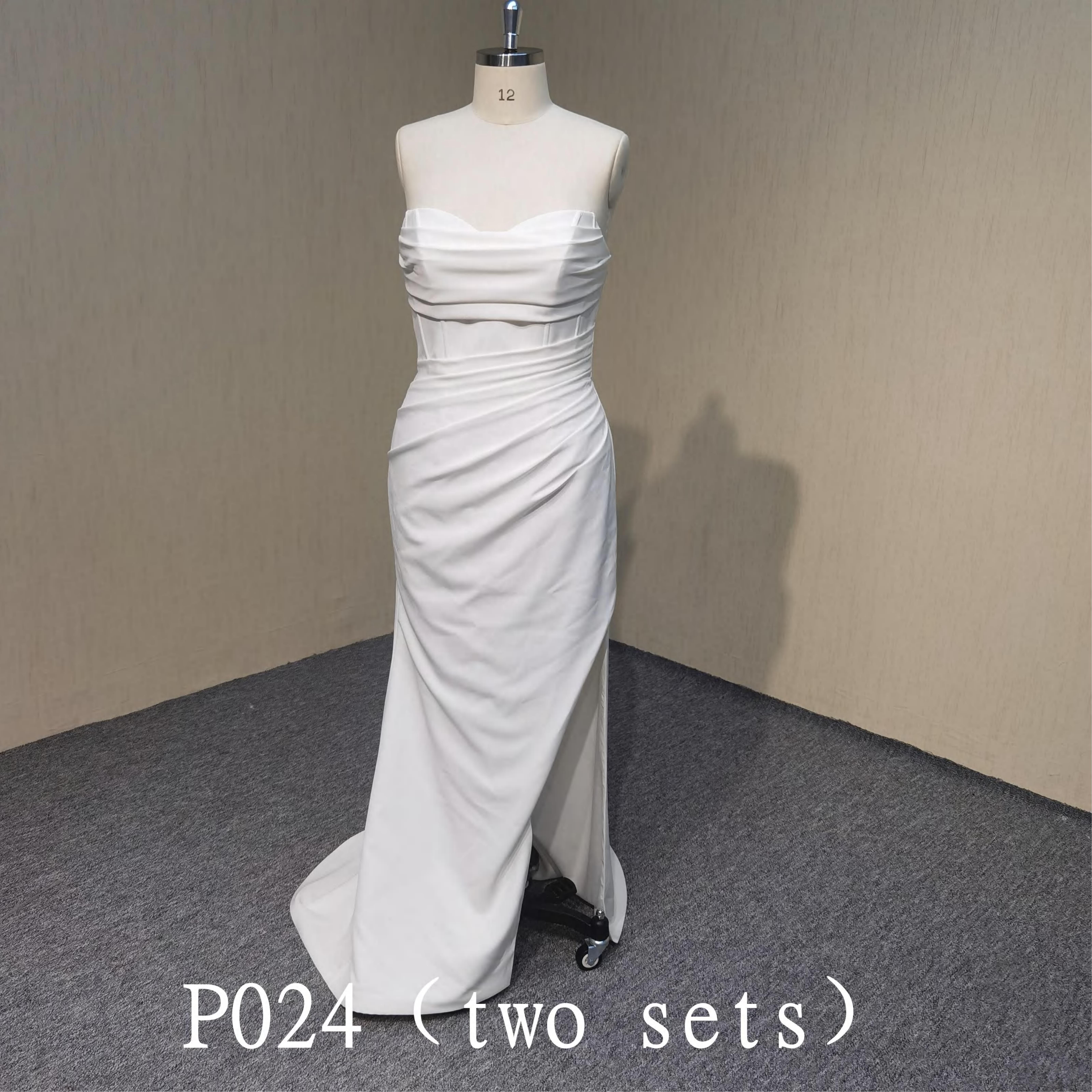 P024 Sexy Mermaid Wedding Dress With Split For Wedding Women