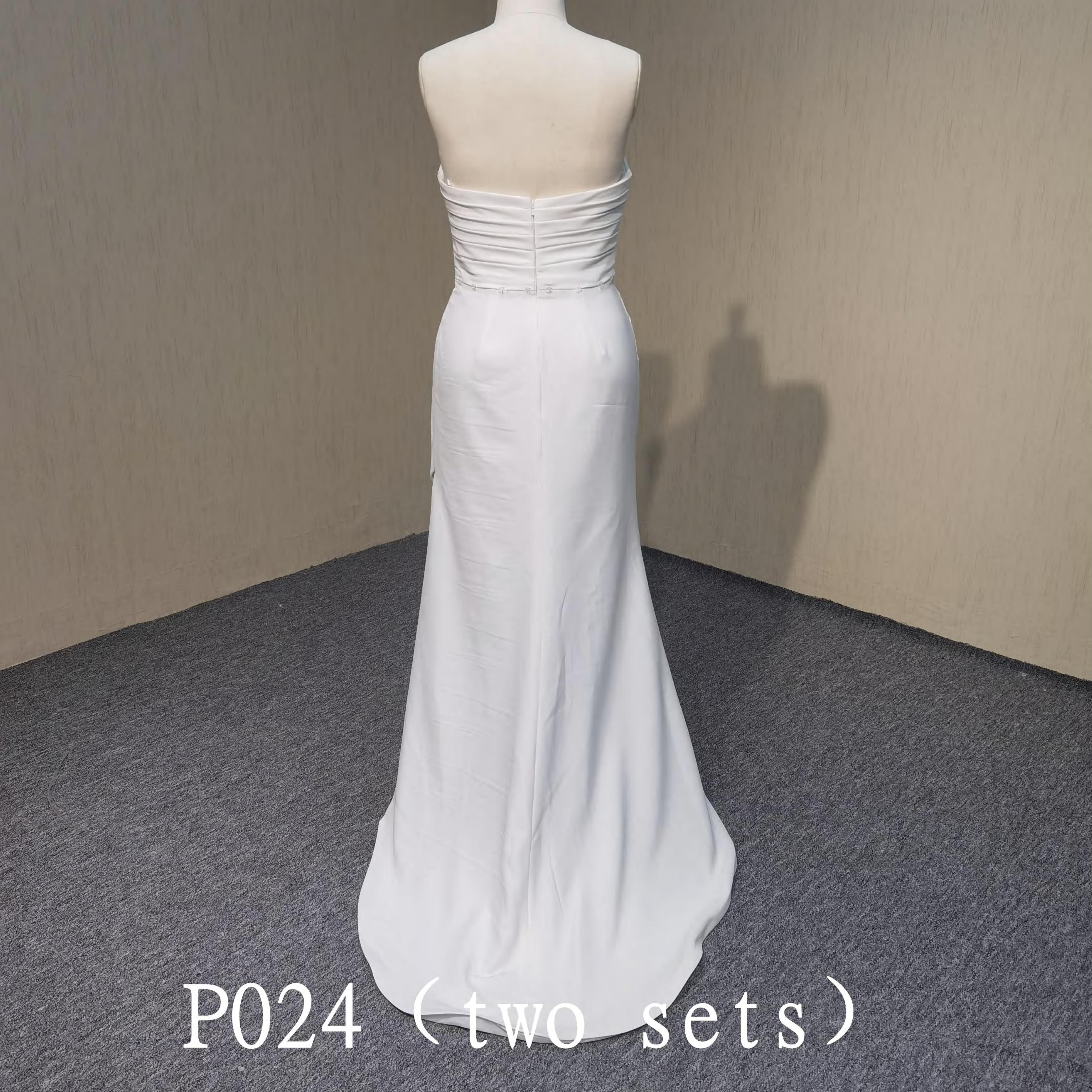 P024 Sexy Mermaid Wedding Dress With Split For Wedding Women