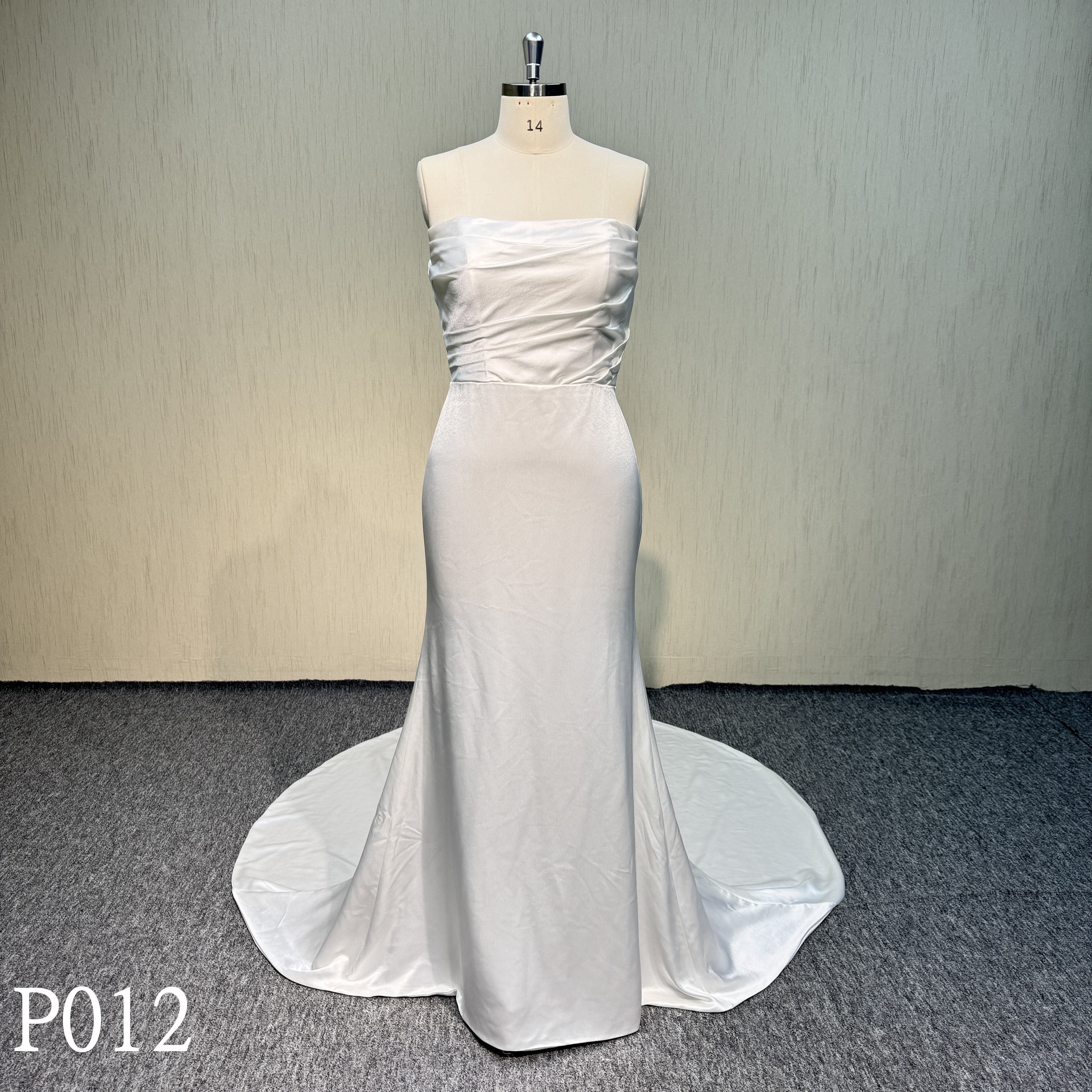 P012 Sleeveless Mermaid Wedding Dress made in china for wedding