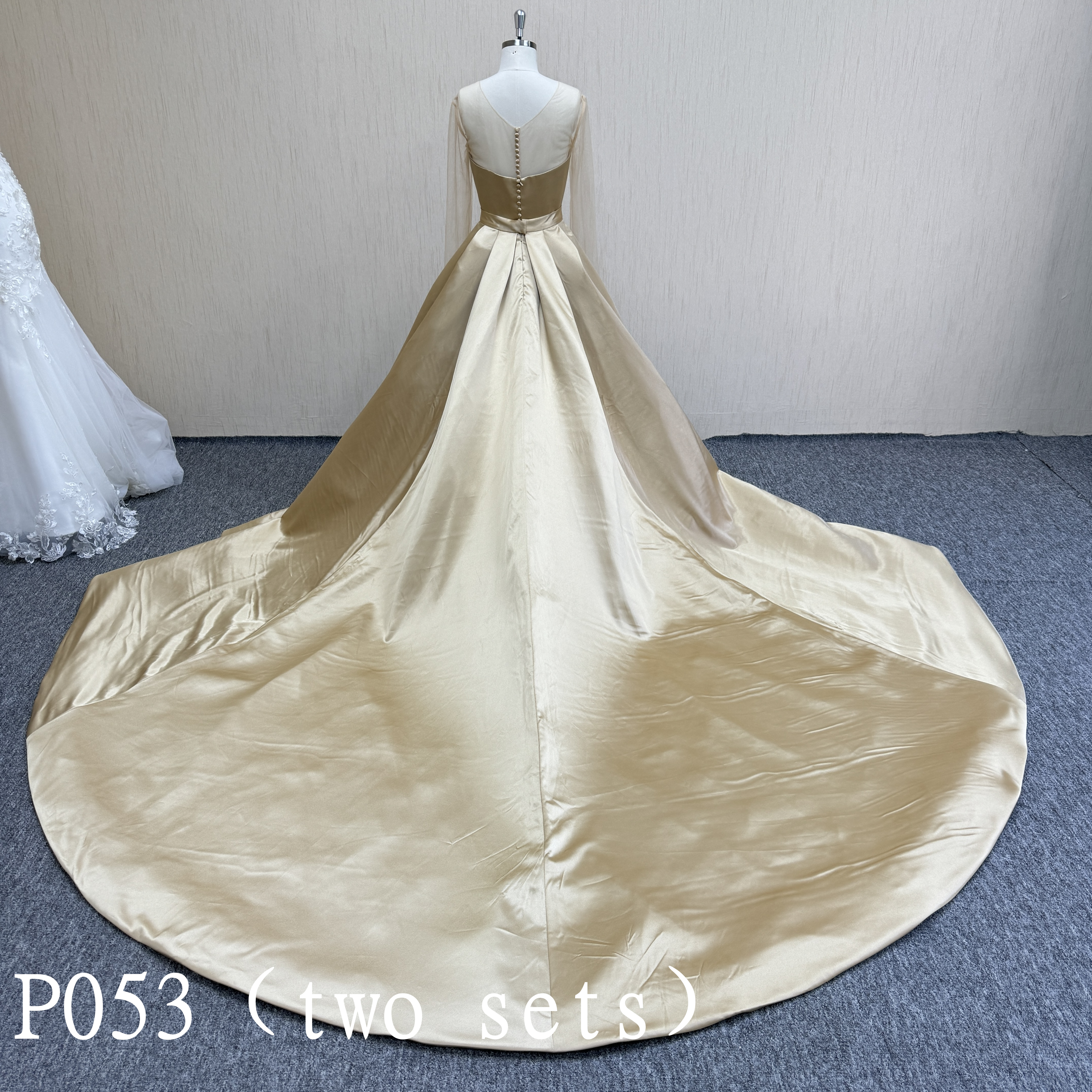 P053 Fashion design Gold Mermaid Wedding Dress