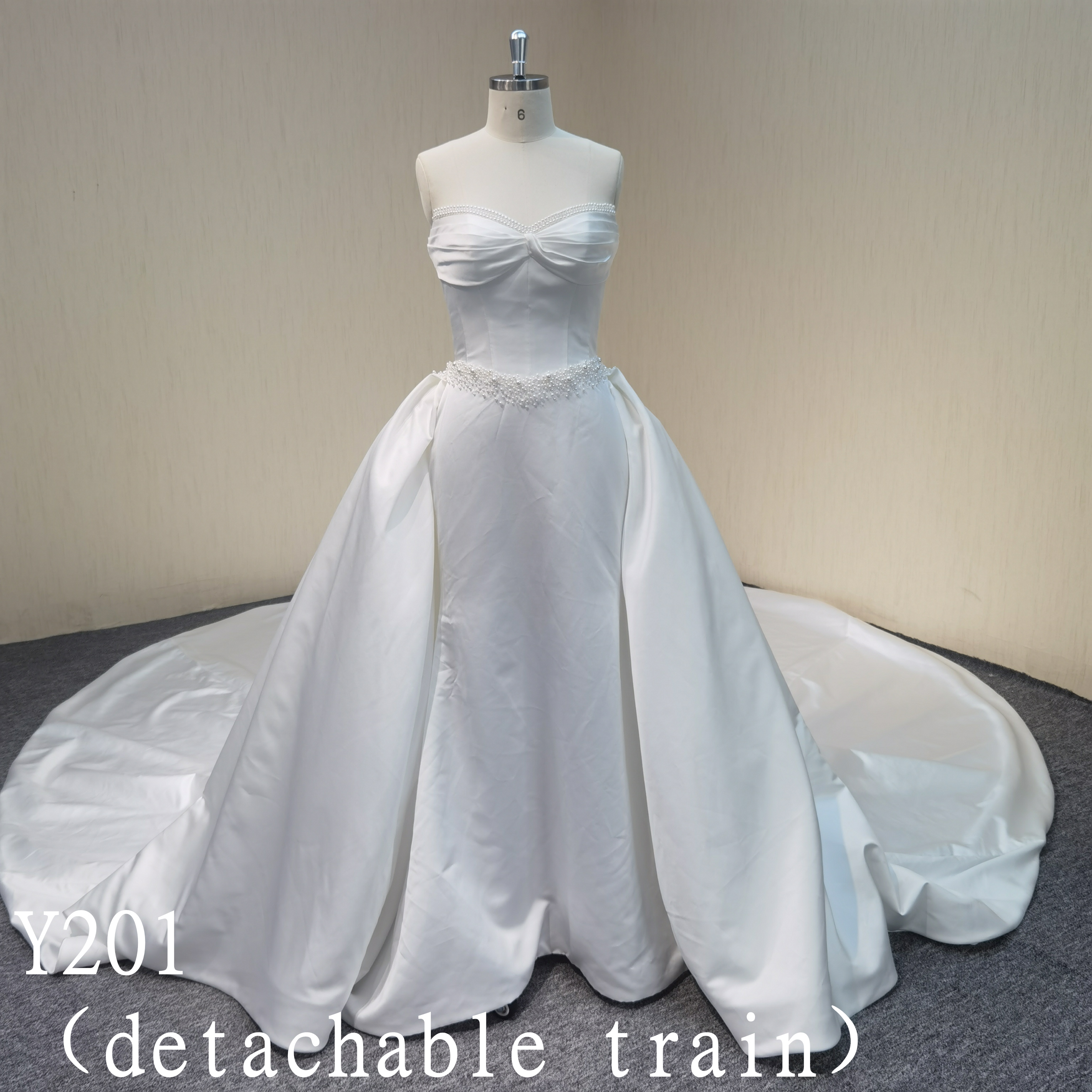 Y201 Detachable train  wedding  dress Fashion design wedding dress