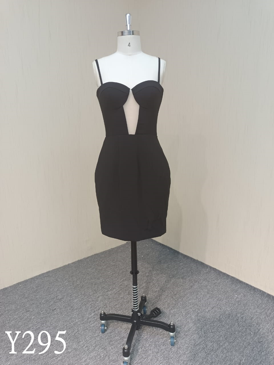 Y295 crepe sleeveless short mermaid evening Dresses  Unique design dress made in China