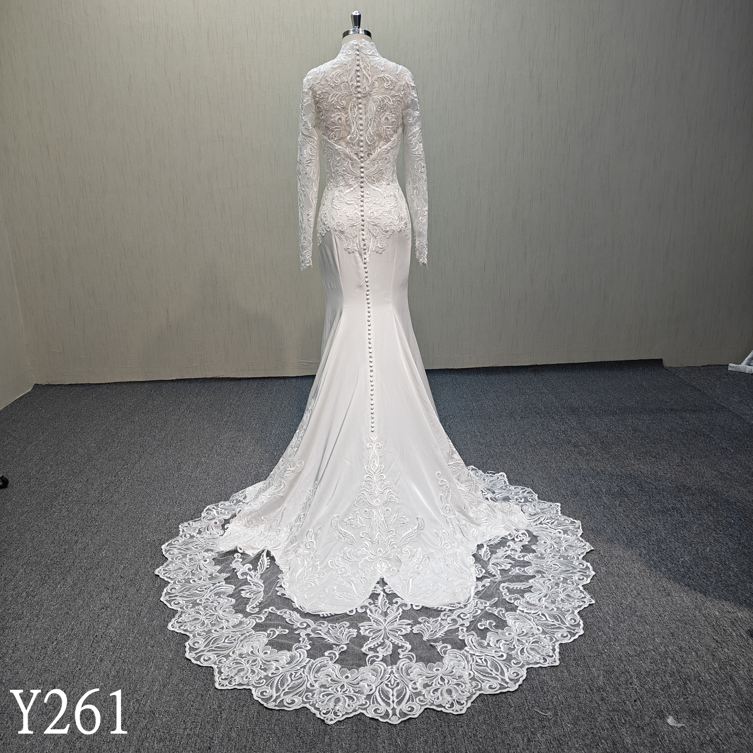 Y261 Mermaid Wedding Dress  Made in Crepe From China