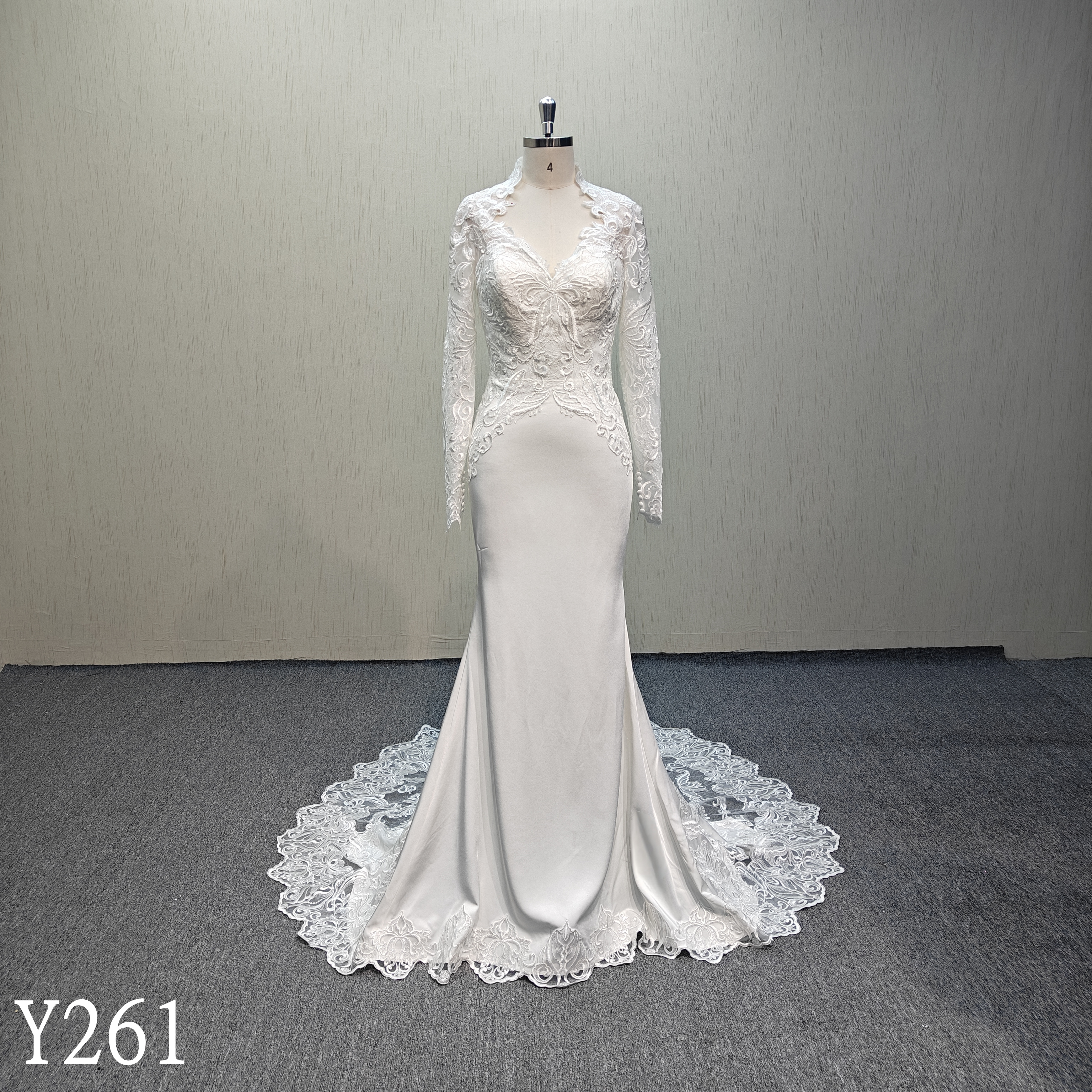 Y261 Mermaid Wedding Dress  Made in Crepe From China