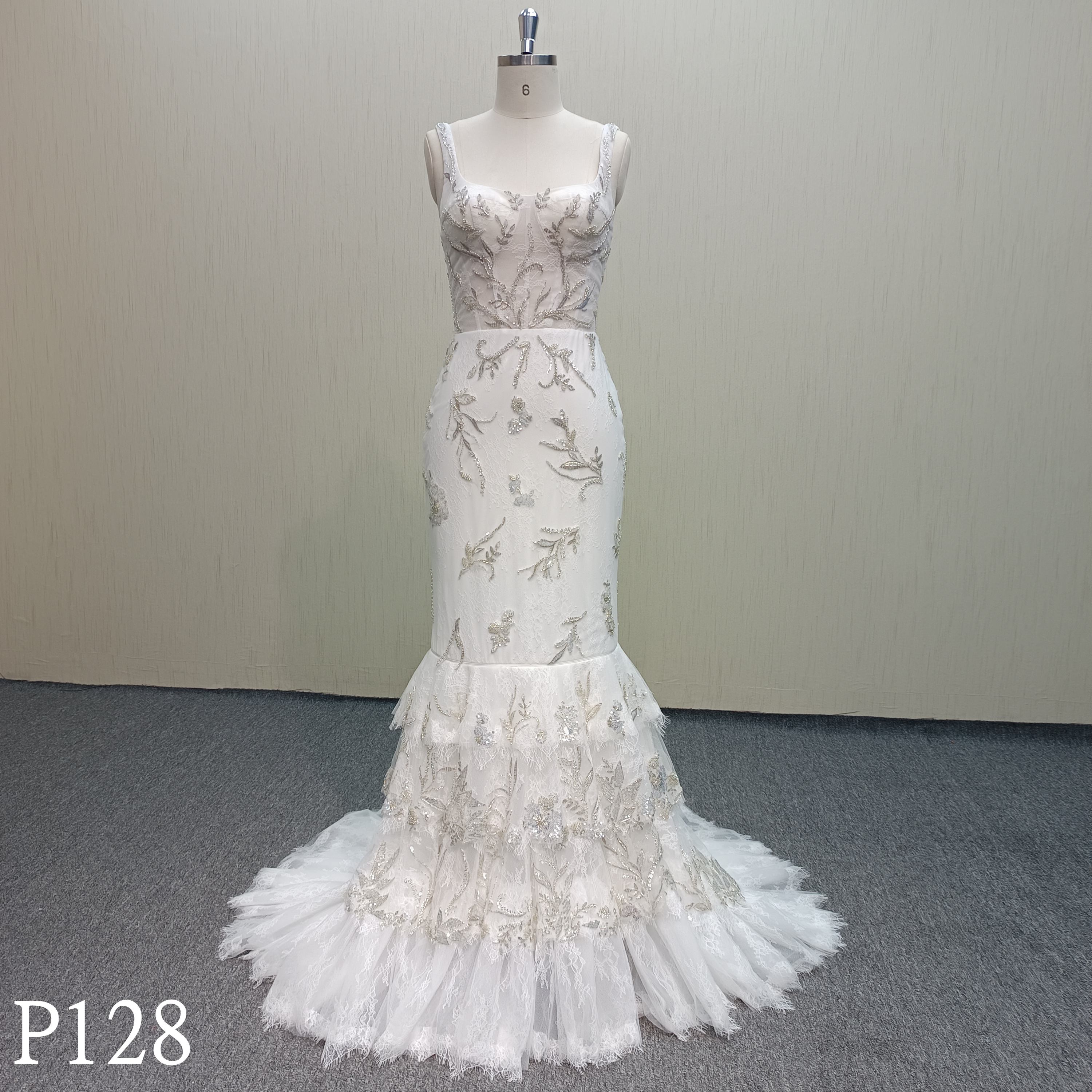 P128 Detachable backless two-piece mermaid dress