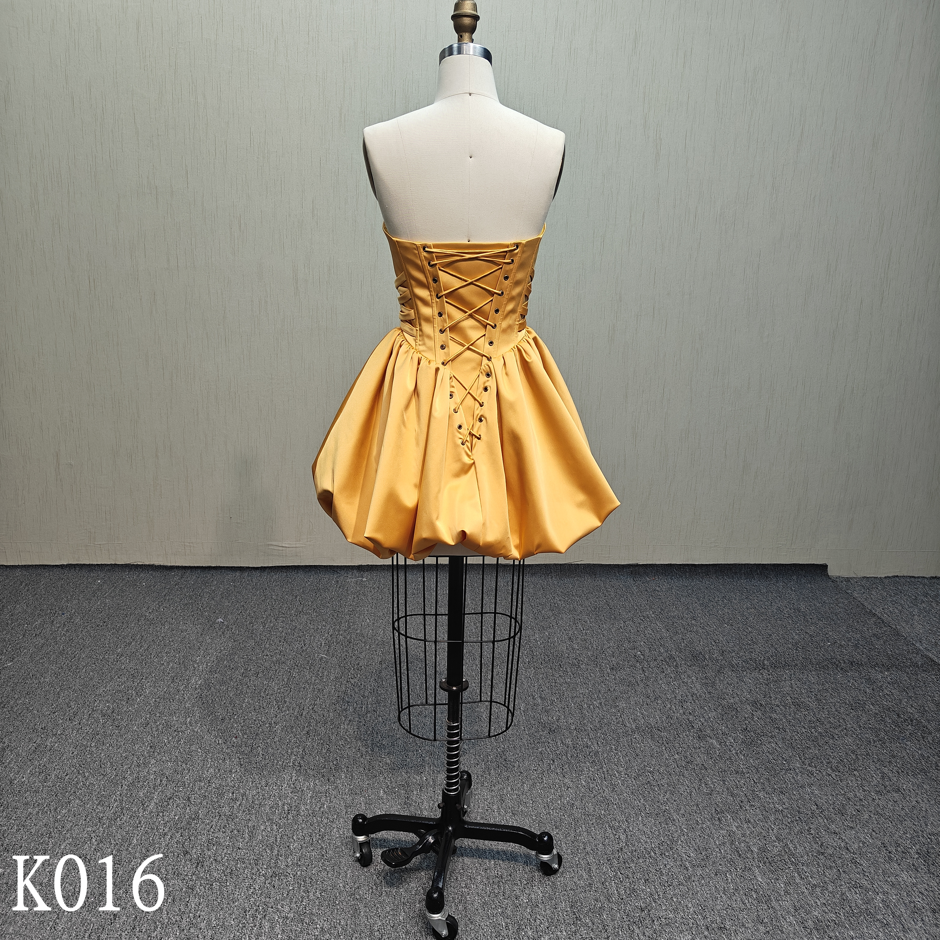 K016  Beautiful straight evening dress, short wedding dress with lace  up