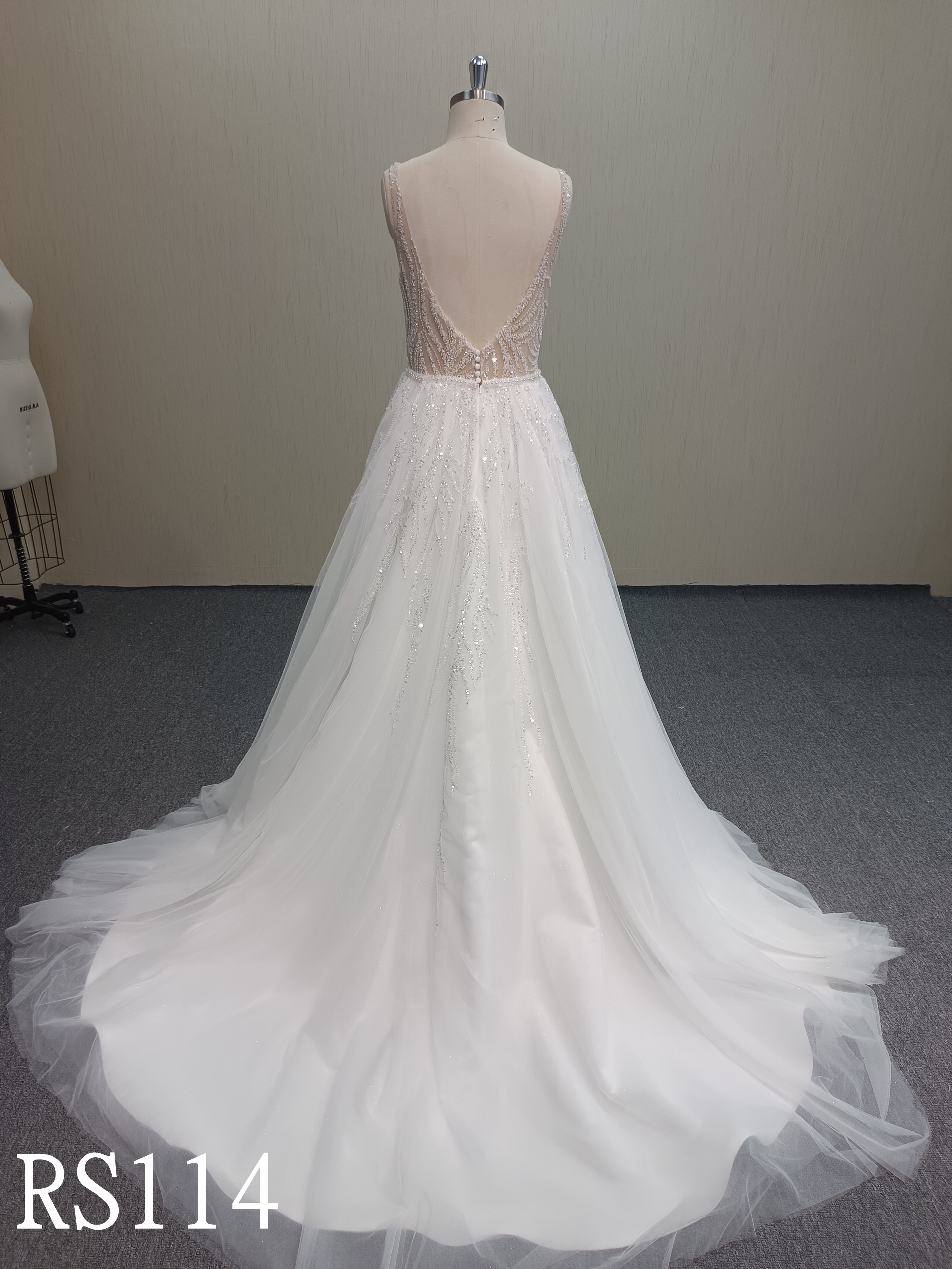 RS114  Backless Mermaid Wedding Dress