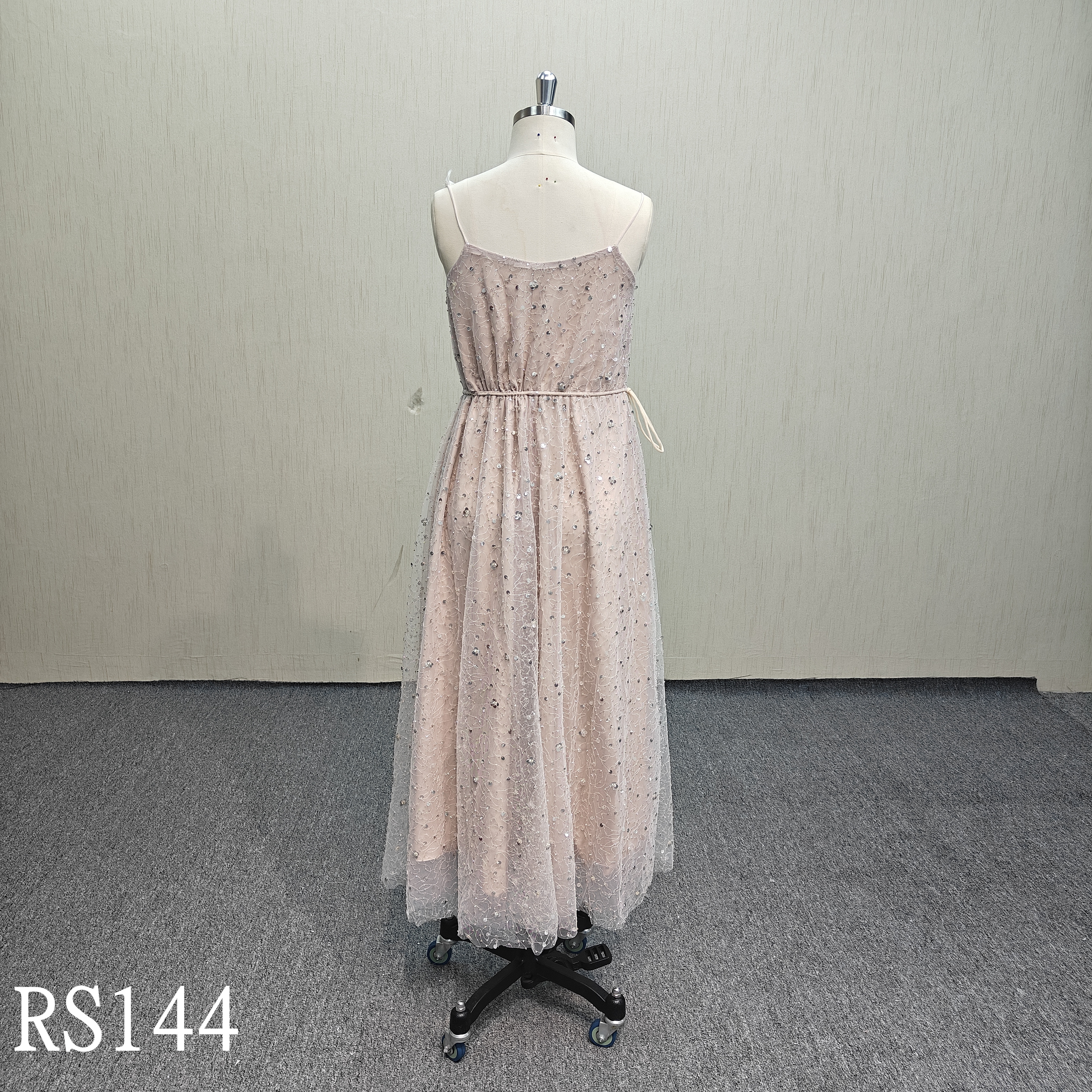 RS144 Pink Suspender Dress