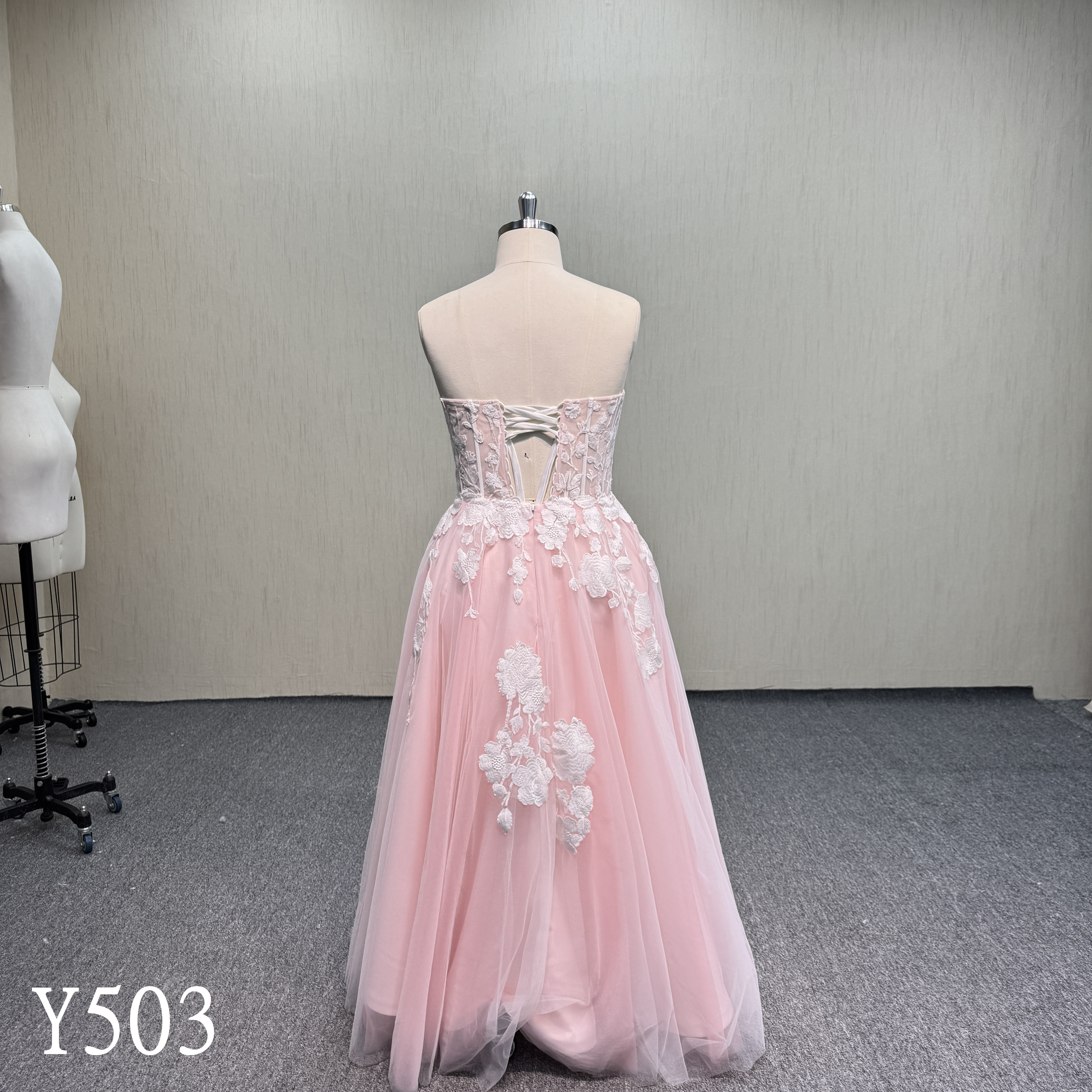 Y503 Pink Evening Dress