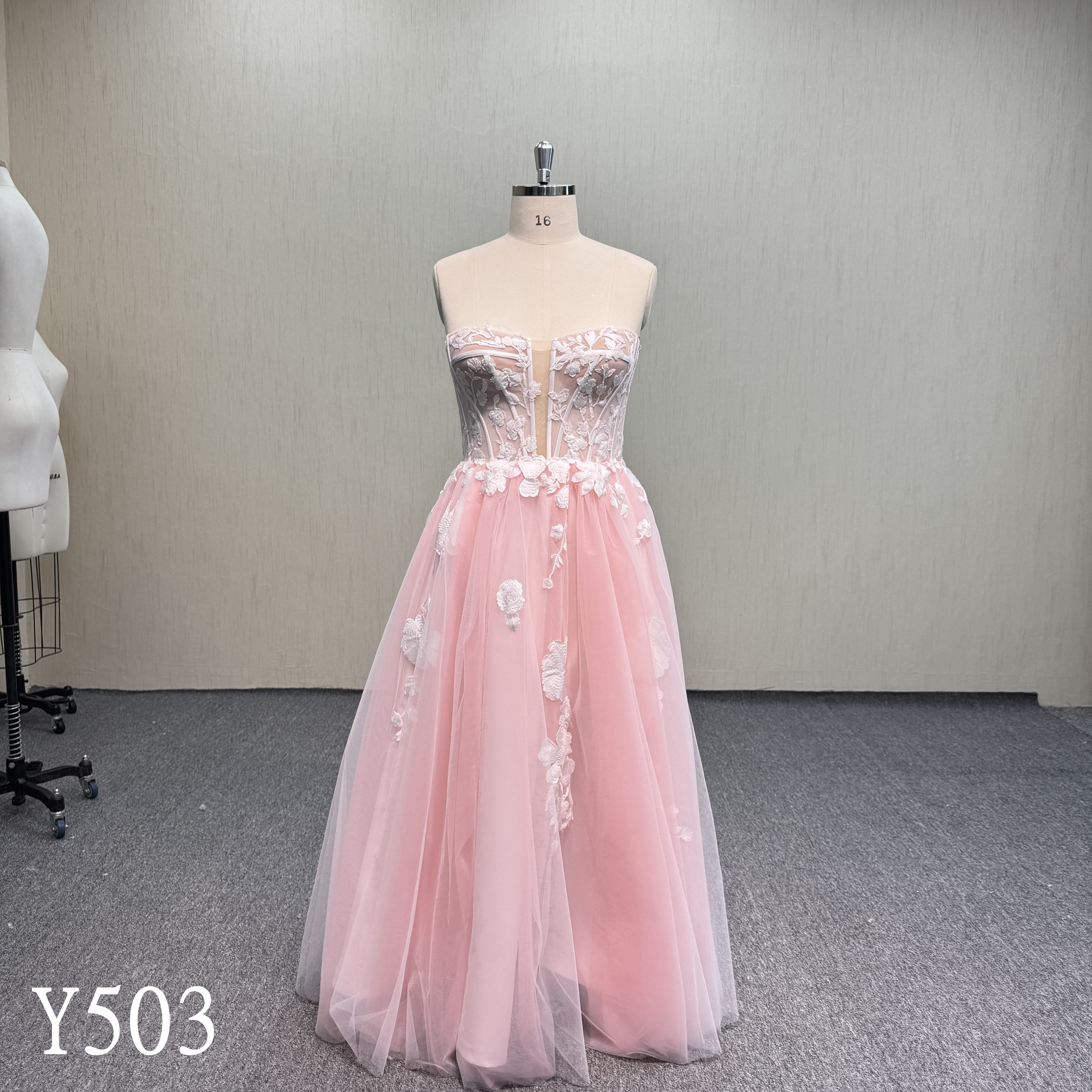 Y503 Pink Evening Dress