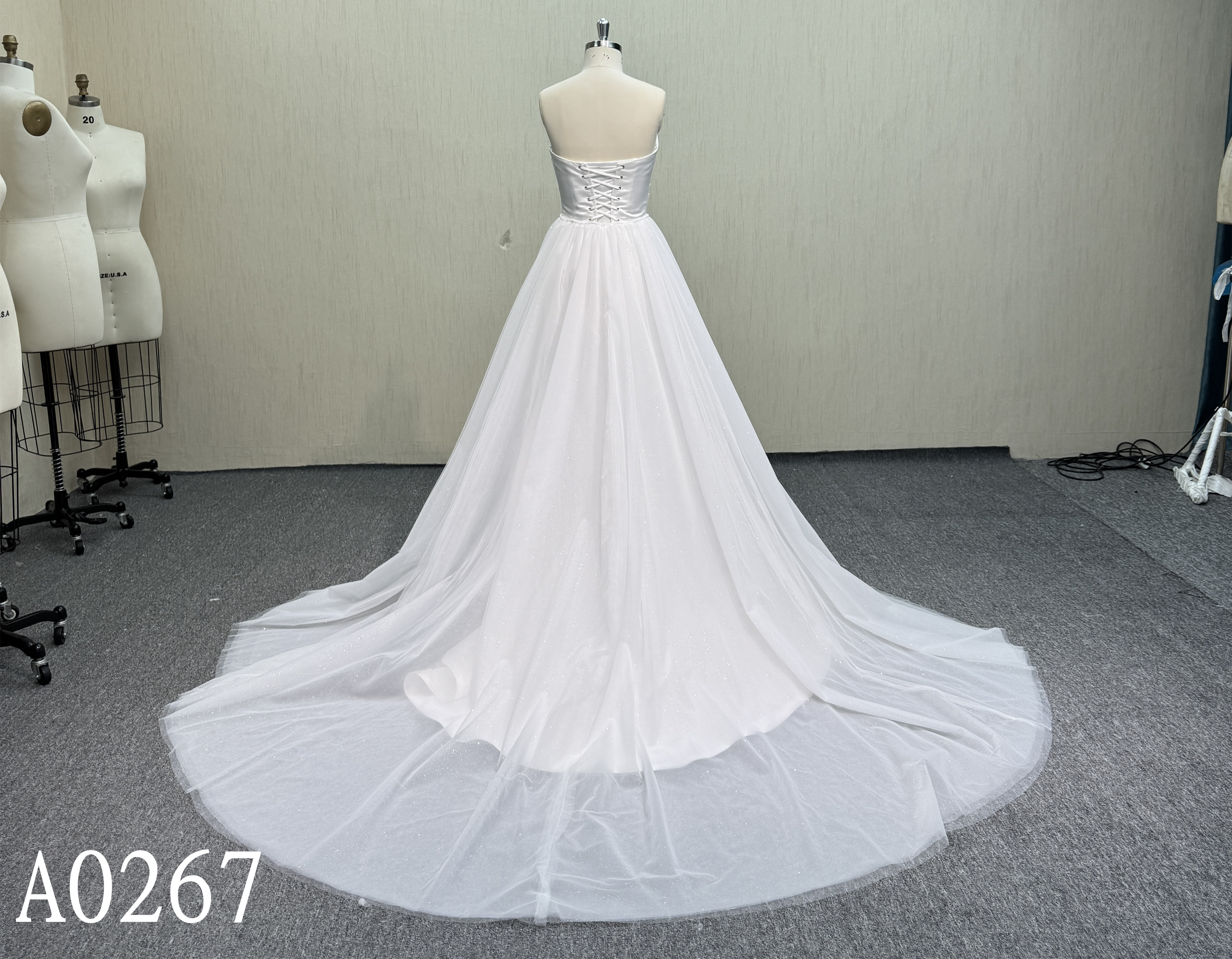 A0267 Semi-sweetheart Wedding Dress