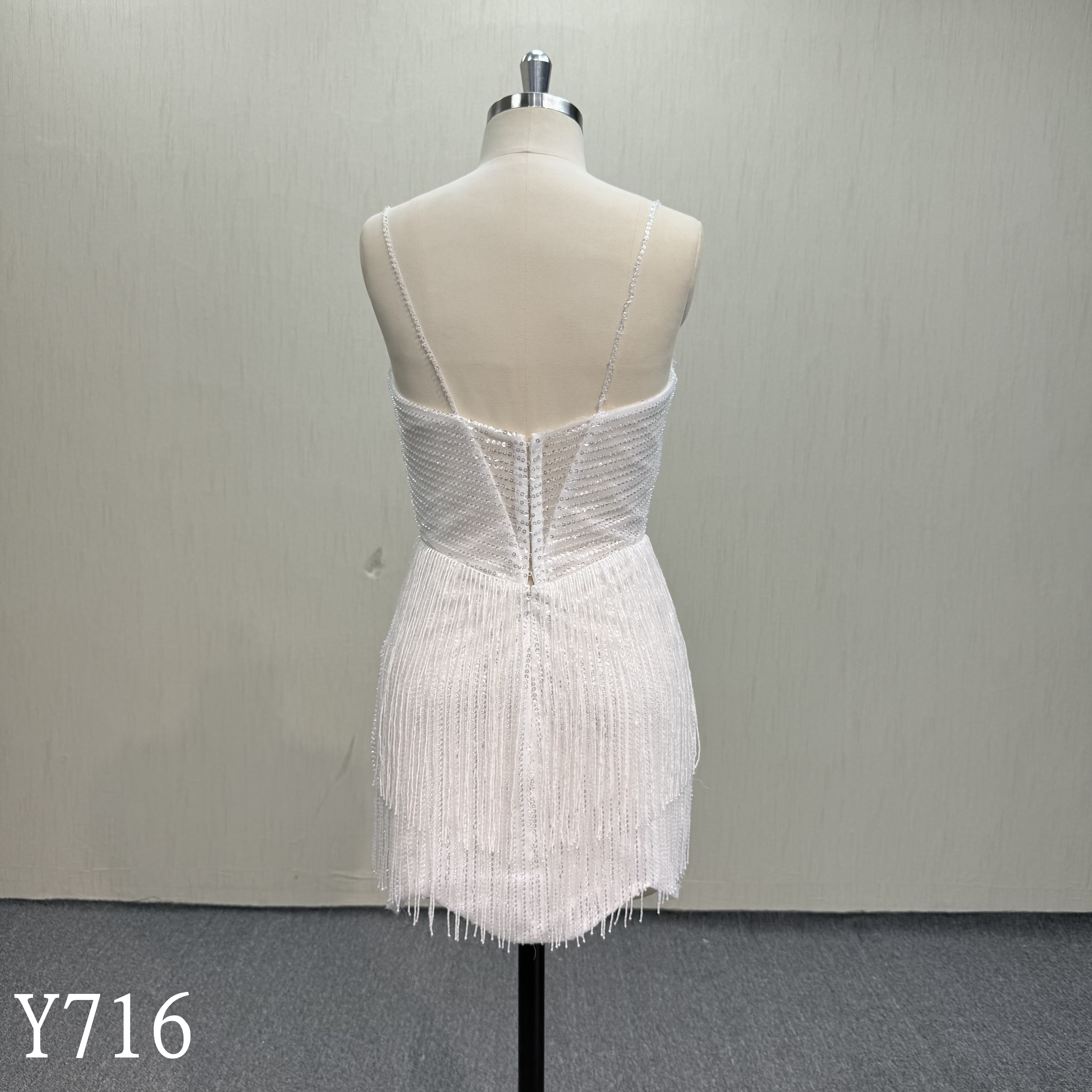 Y716 Pink Tassel Dress