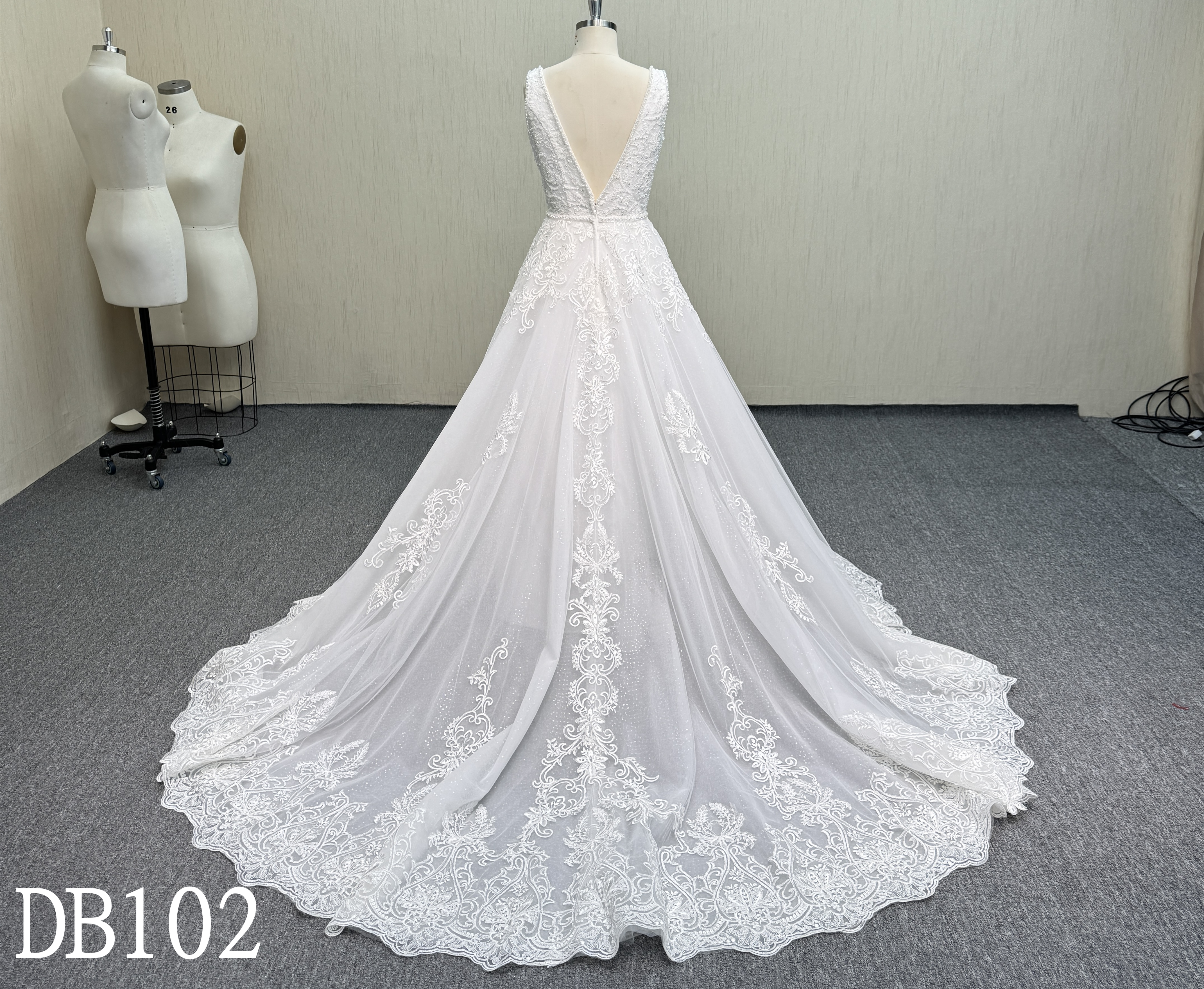 DB102 Sleeveless Ball Gown Wedding Dress