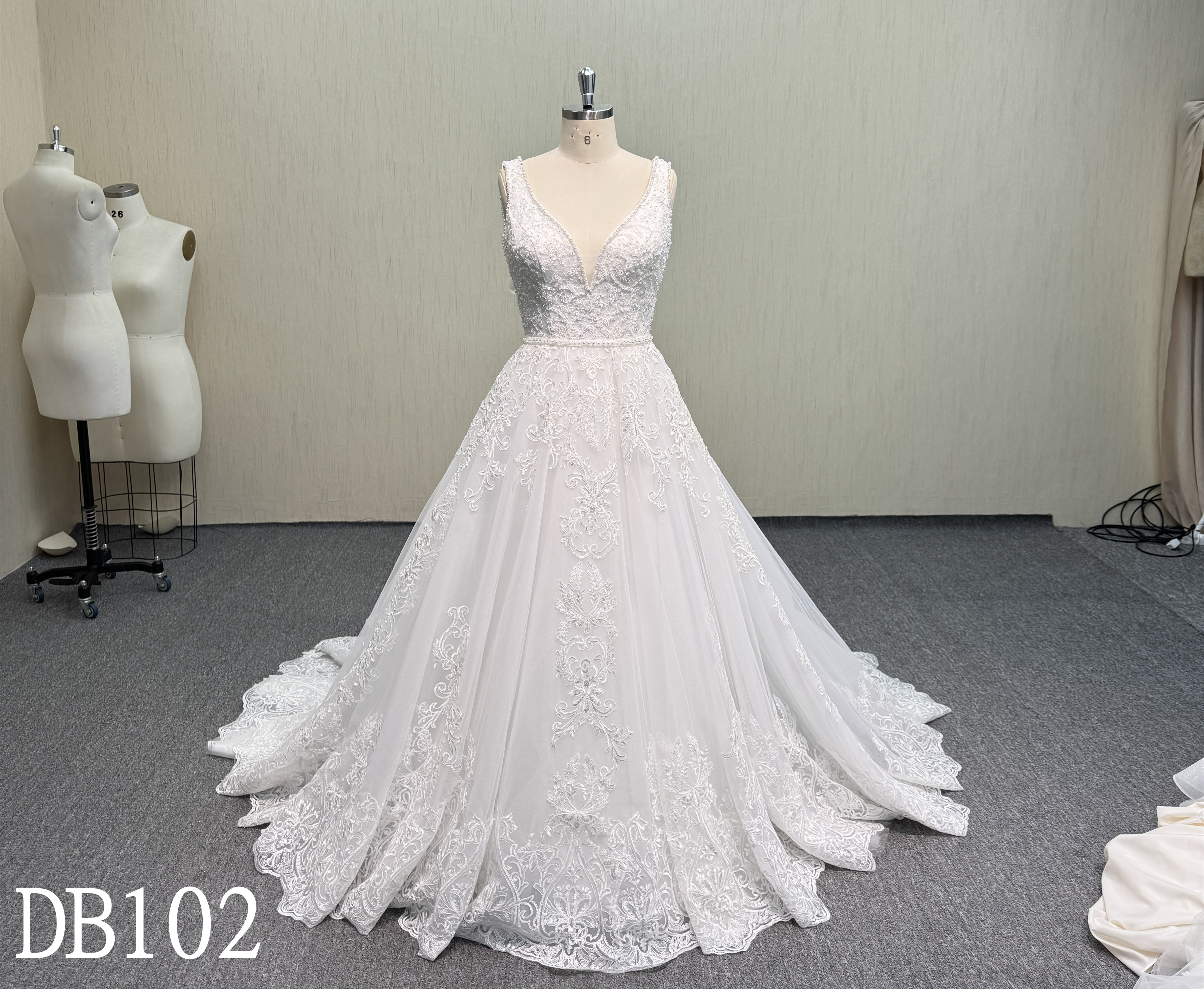 DB102 Sleeveless Ball Gown Wedding Dress