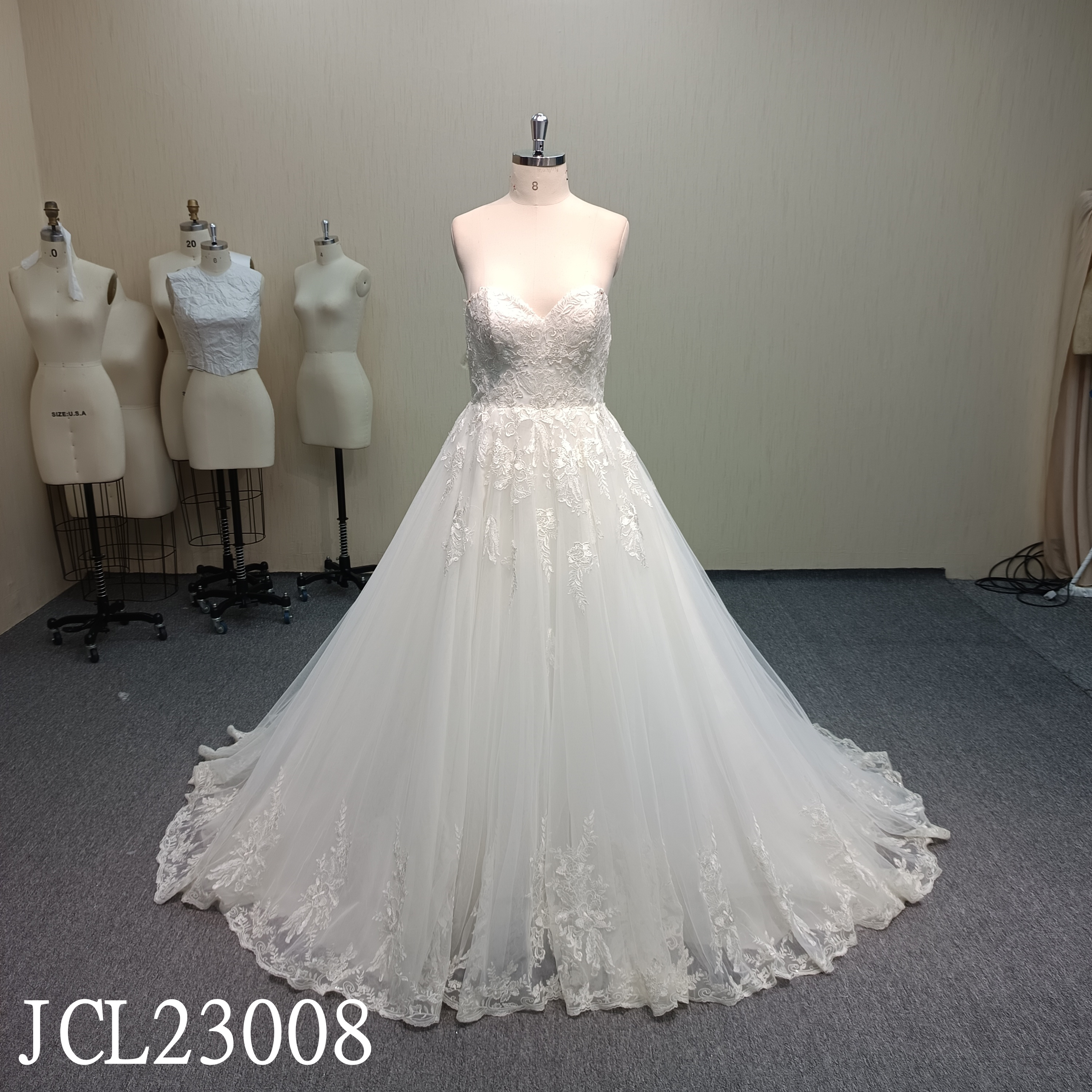 JCL23008 Sweetheart Wedding Dress with Lace up Back