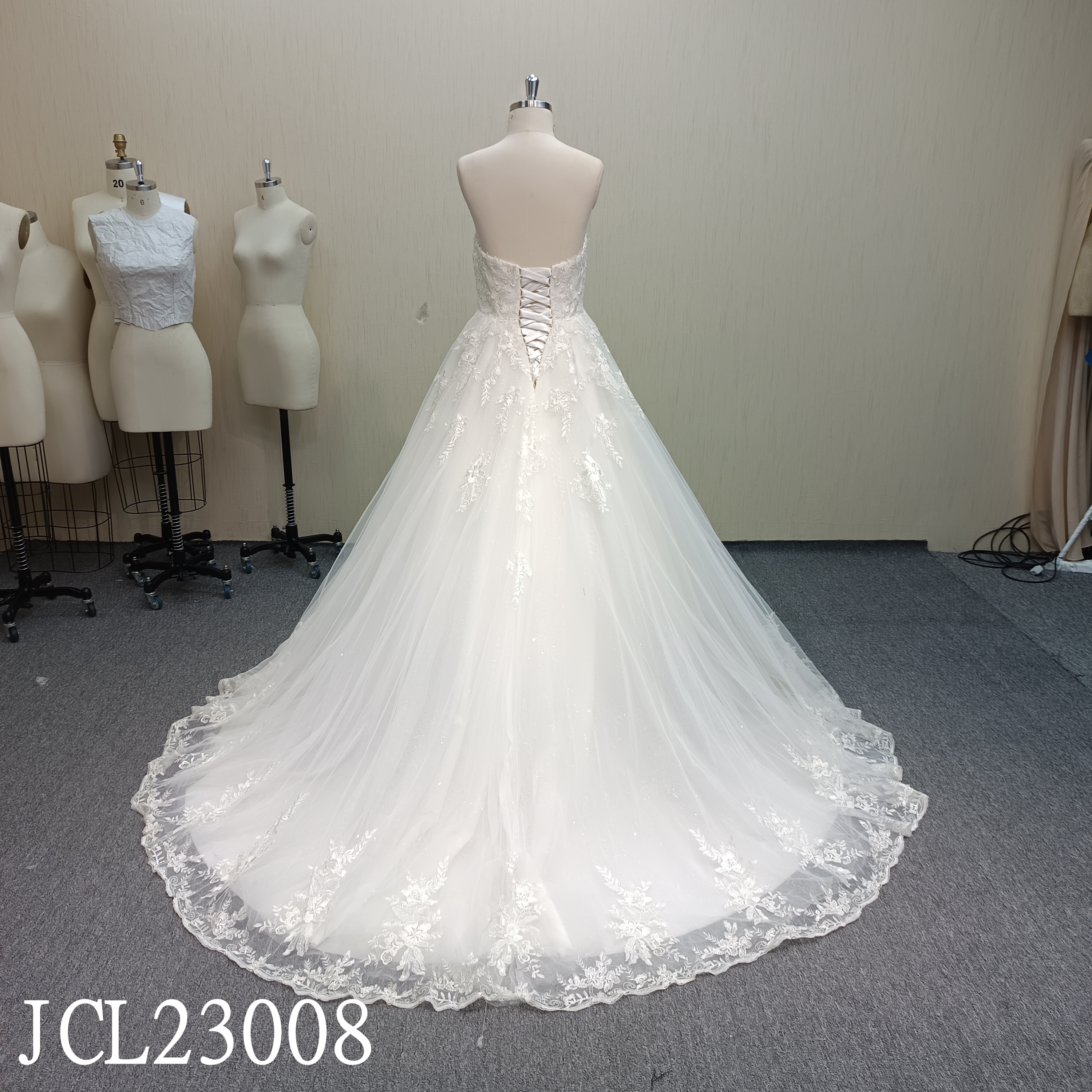 JCL23008 Sweetheart Wedding Dress with Lace up Back