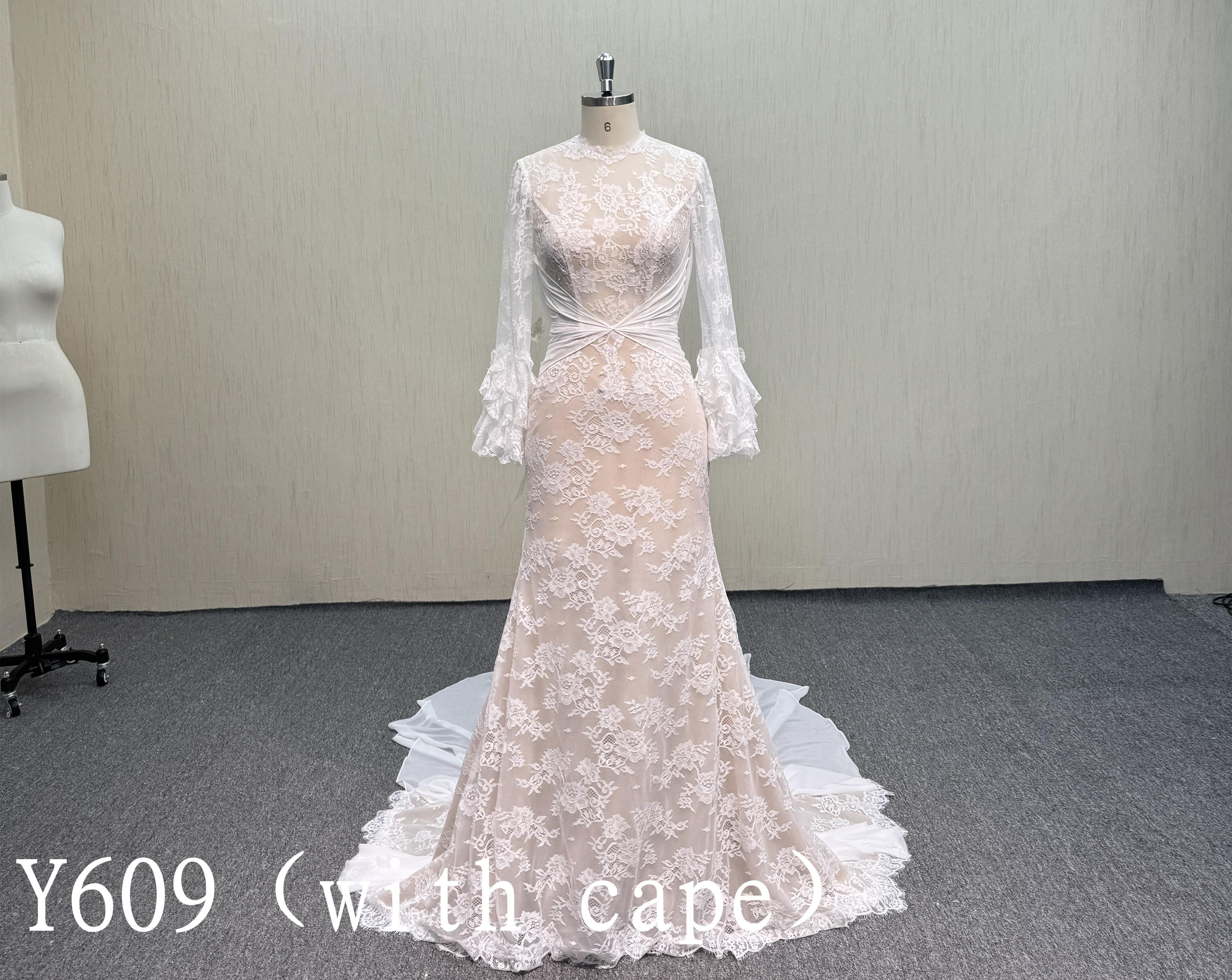 Y607 Fairy wedding dress with cape