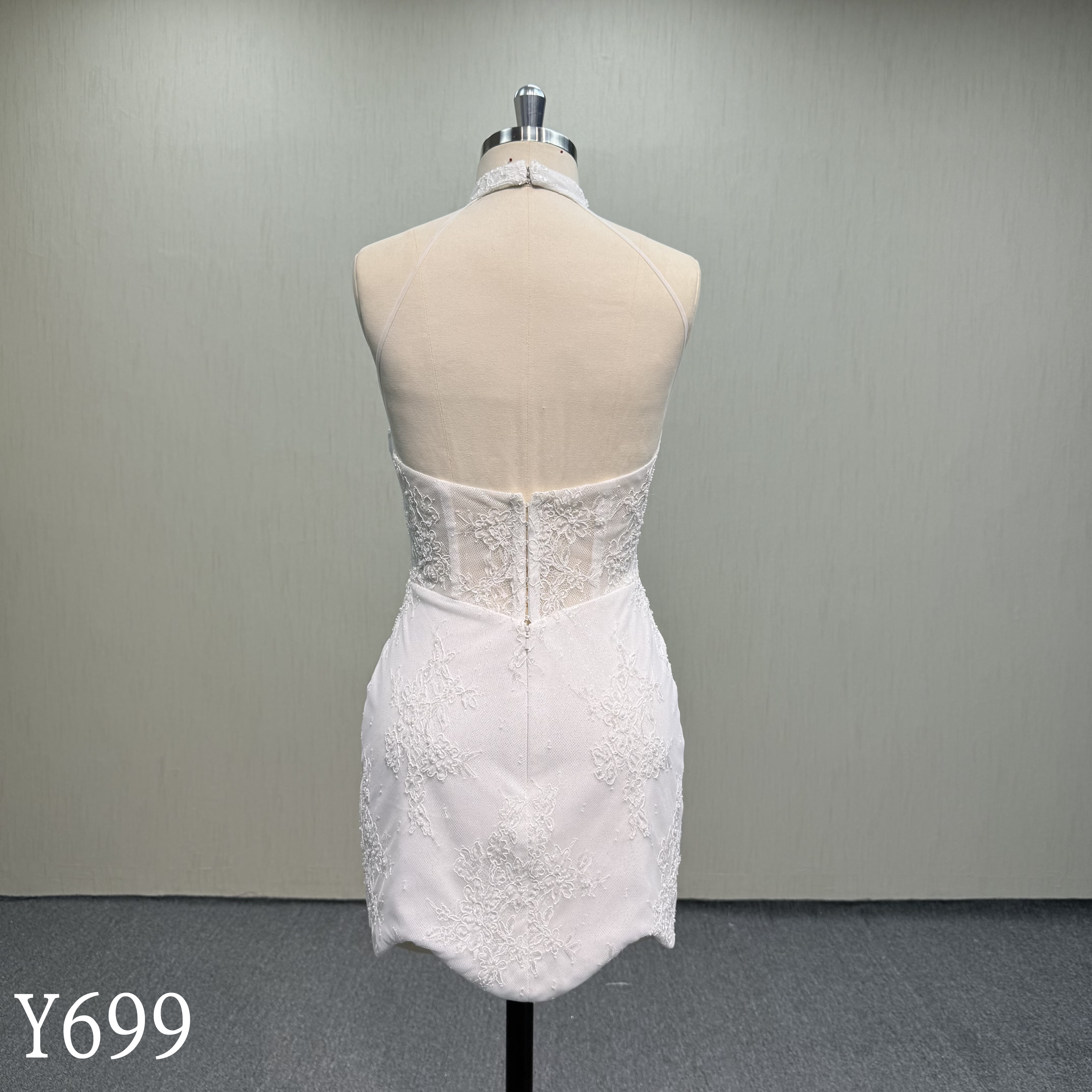 Y699 Halter strap mini dress