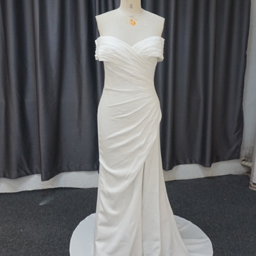 Y040 Strapless Slit Mermaid Wedding Dresses