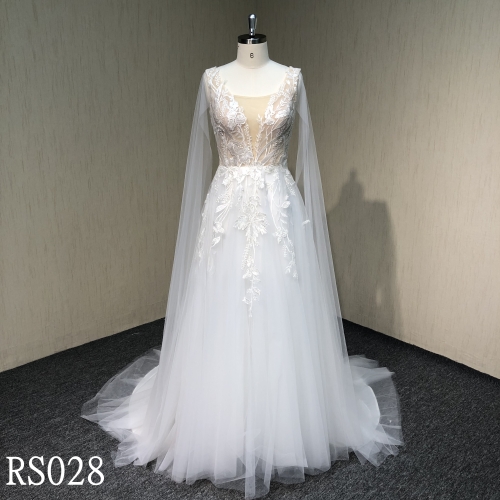 RS028 A-Line wedding dress for women made in Guangzhou supplier