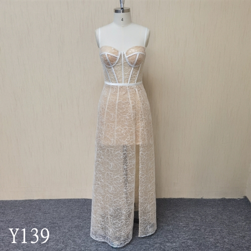 Y139 Sweetheart Neckline Fish Bones Mermaid Evening Dresses With Strap Made in China