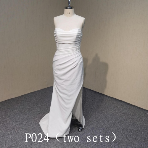 P024 Sexy Mermaid Wedding Dress With Split For Wedding Women