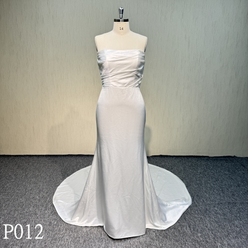 P012 Sleeveless Mermaid Wedding Dress made in china for wedding