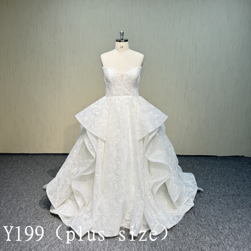 Y199  Plus size wedding dress  Sleeveless Bridal Wedding Dresses