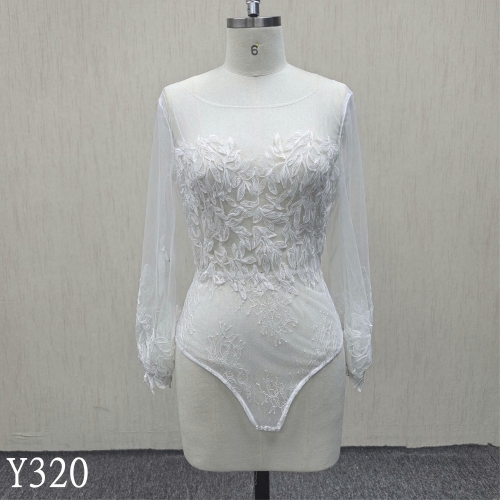 Y320 lace see-through bodysuit  made in China