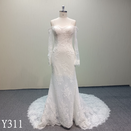 Y311 Classic design of  Wedding applique mermaid with detachable straps