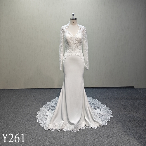 Y261 Mermaid Wedding Dress  Made in Crepe From China
