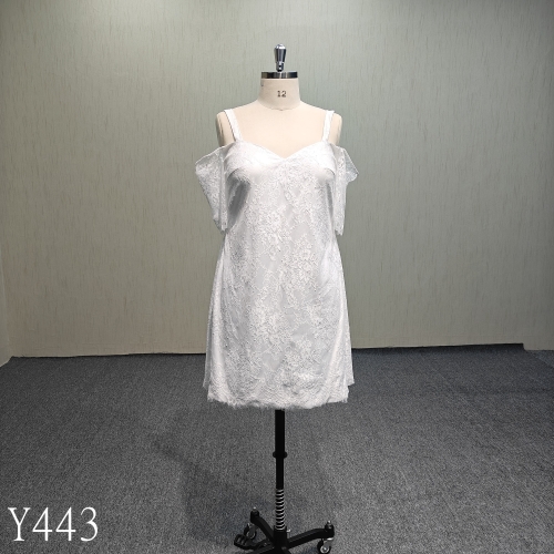 Y443 sweetheart neckline off-the-shoulder mini dress