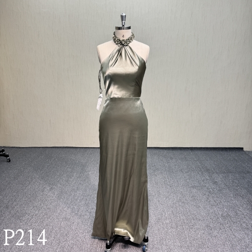 P214 Charming evening dress with invisible zipper