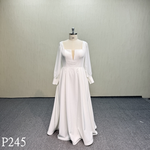 P245 Distinctive Long Dress with Long Sleeves