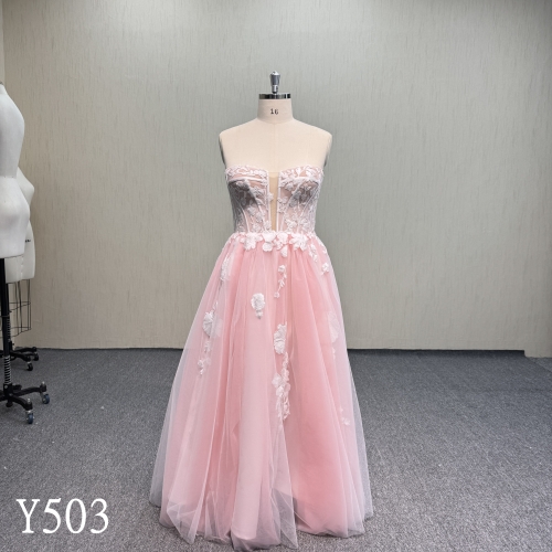 Y503 Pink Evening Dress