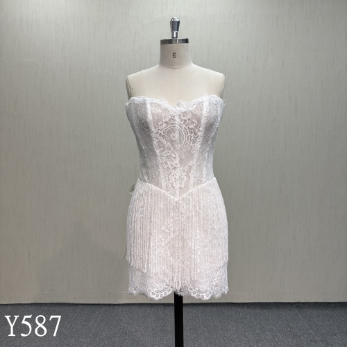 Y587 Pink Sweetheart Weeding Dress