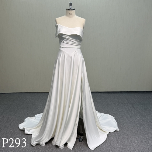 P293 An Ivory Satin Wedding dress