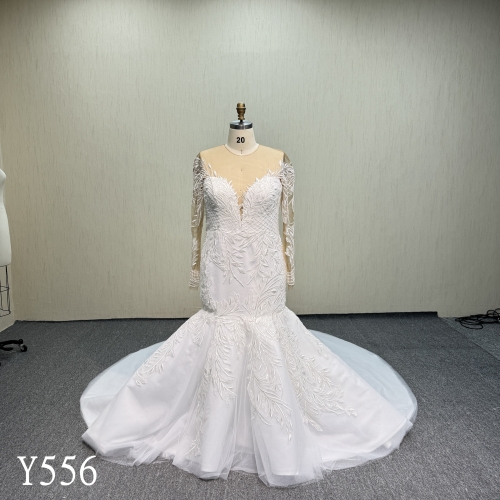 Y556 A Beautiful Embroidered Wedding dress