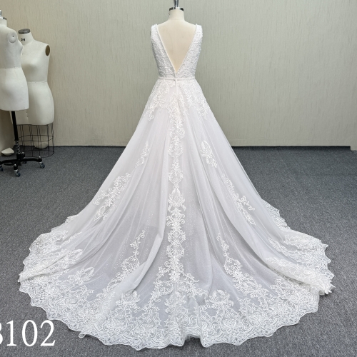 DB102 Sleeveless Ball Gown Wedding Dress