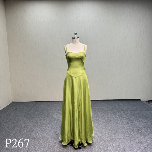 P267 Willow Green Evening Dress