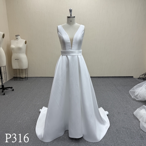 P316 Sleeveless Mermaid Wedding Dress made in China